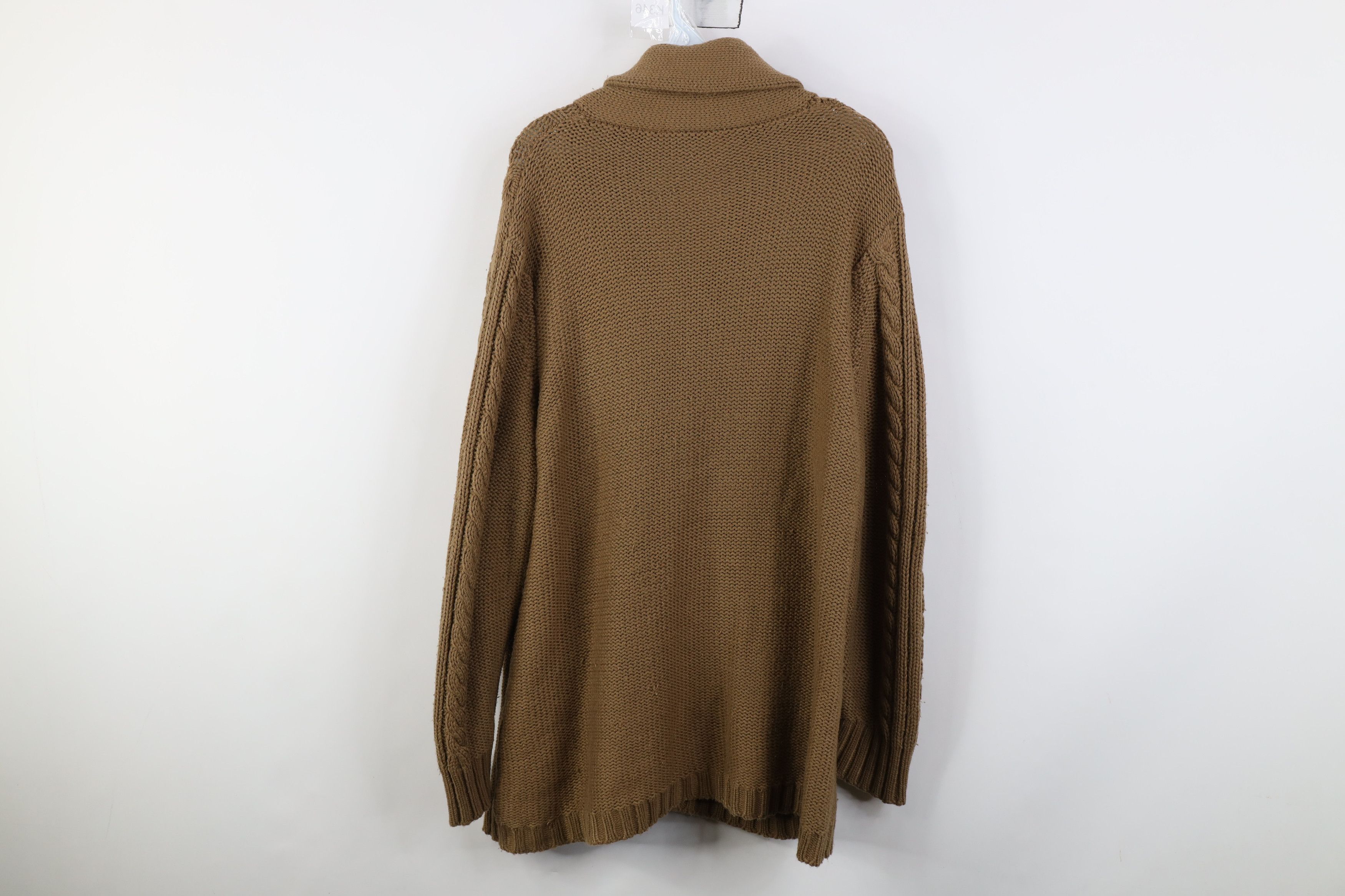 Vintage Vintage 70s Streetwear Fisherman Shawl Cardigan Sweater Size M / US 6-8 / IT 42-44 - 10 Thumbnail