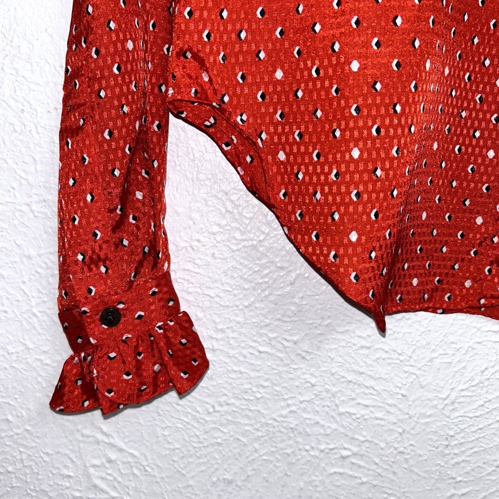 Saks Fifth Avenue VINTAGE Saks Fifth Avenue Evan Picone Blouse Red Top Petite Women’s Medium Size M / US 6-8 / IT 42-44 - 4 Thumbnail