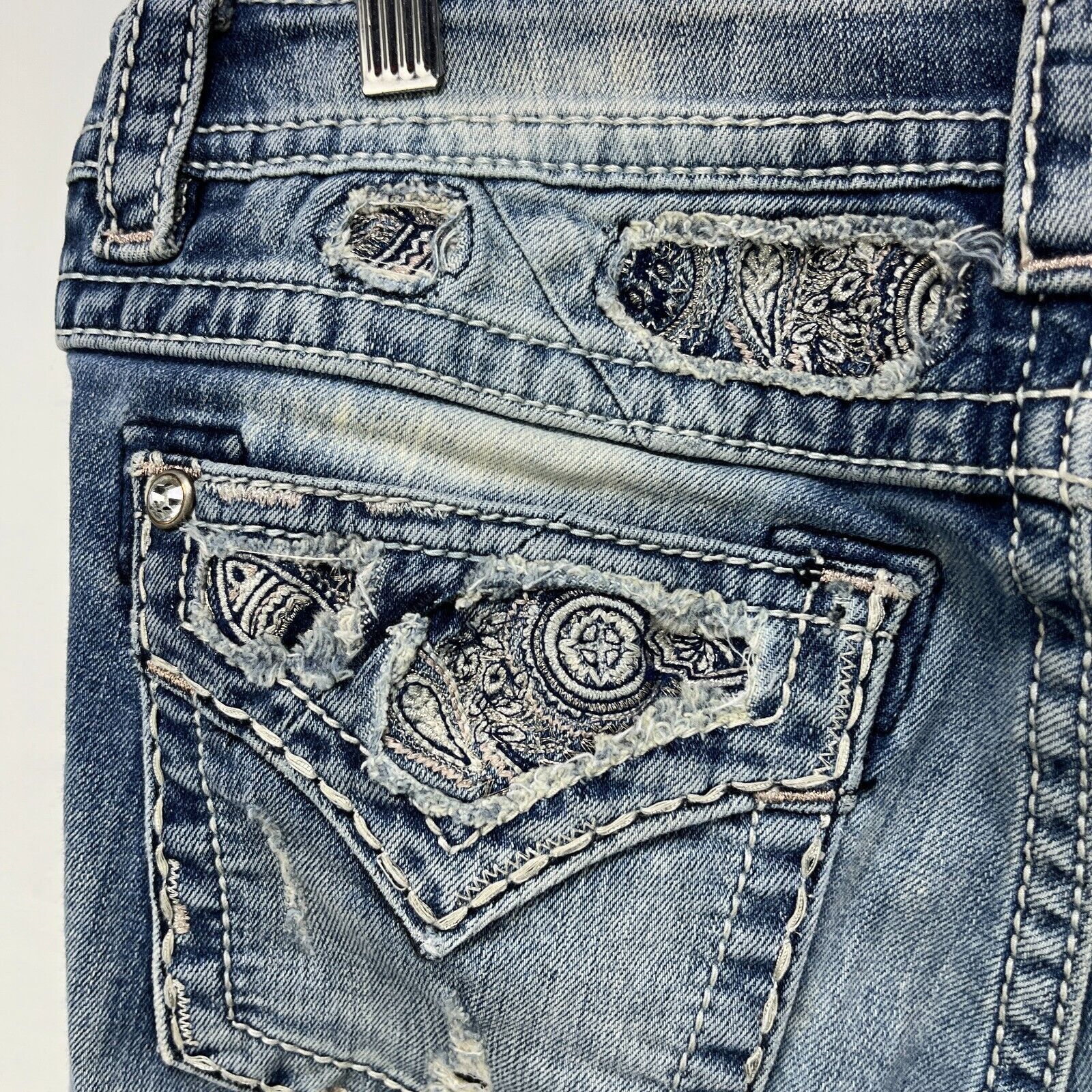 Miss Me × Vintage Vintage Y2K Miss Me Jeans Mid Rise Boot Flare Size 30 x 34 Size 30" / US 8 / IT 44 - 9 Thumbnail