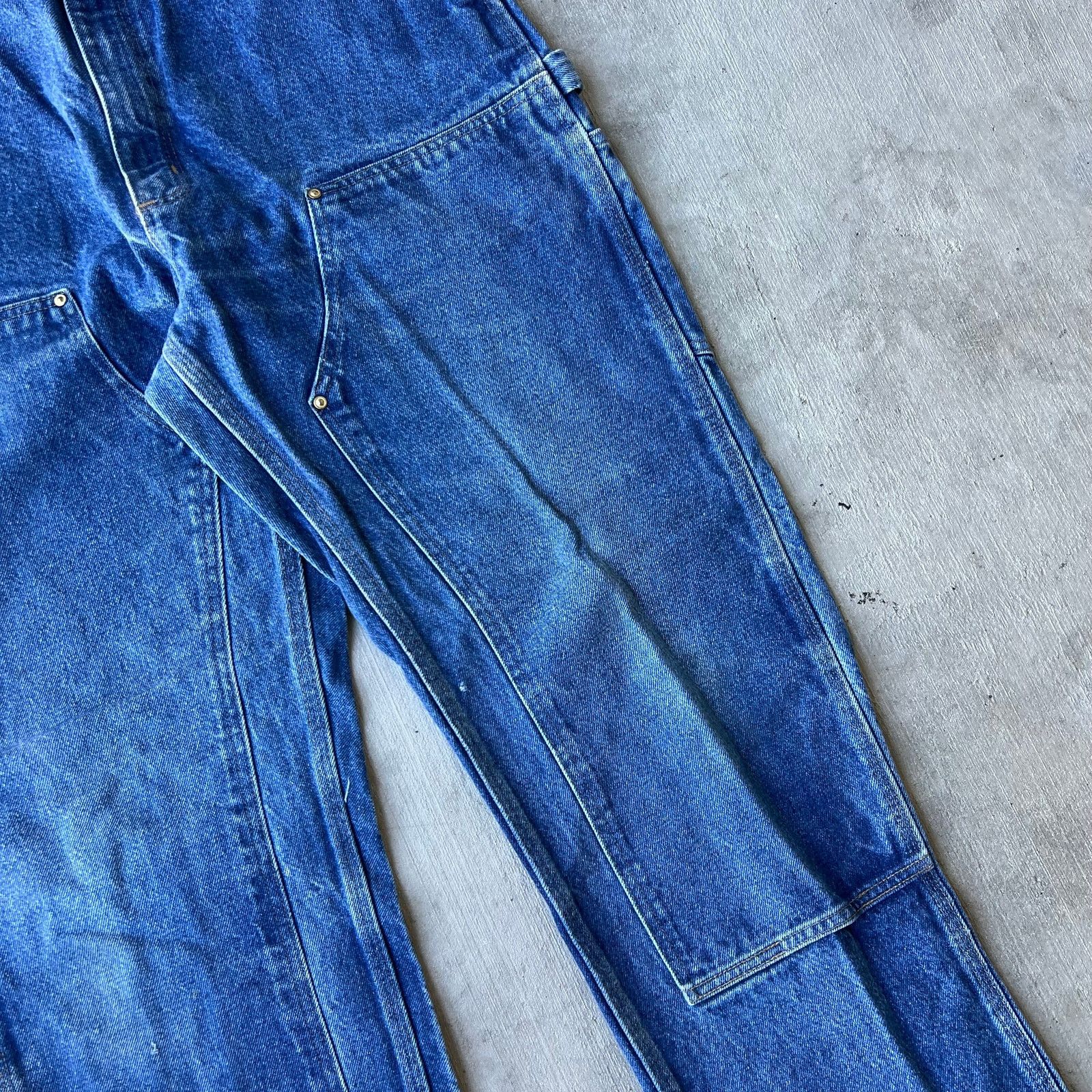 Carhartt × Vintage Carhartt blue denim jeans double knee work carpenter pants Size US 34 / EU 50 - 8 Thumbnail