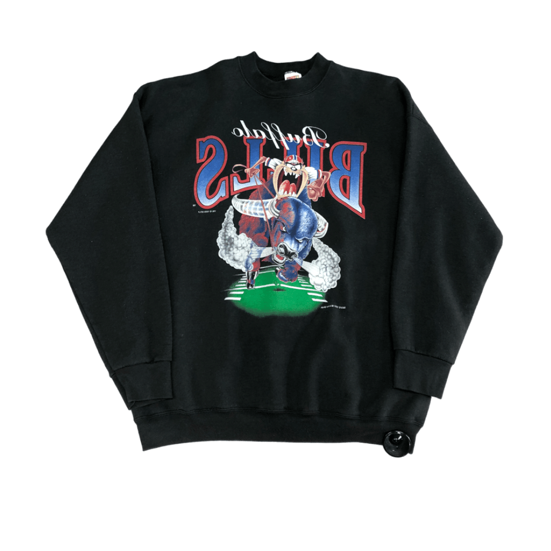 (767781)Vntg FOTL Warner Bros 1995 Printed Crewneck Black