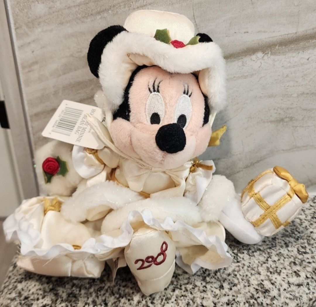 Disney NWT Disney 12" Holiday Minnie Mouse Vintage Plush 2000 Size ONE SIZE - 1 Thumbnail