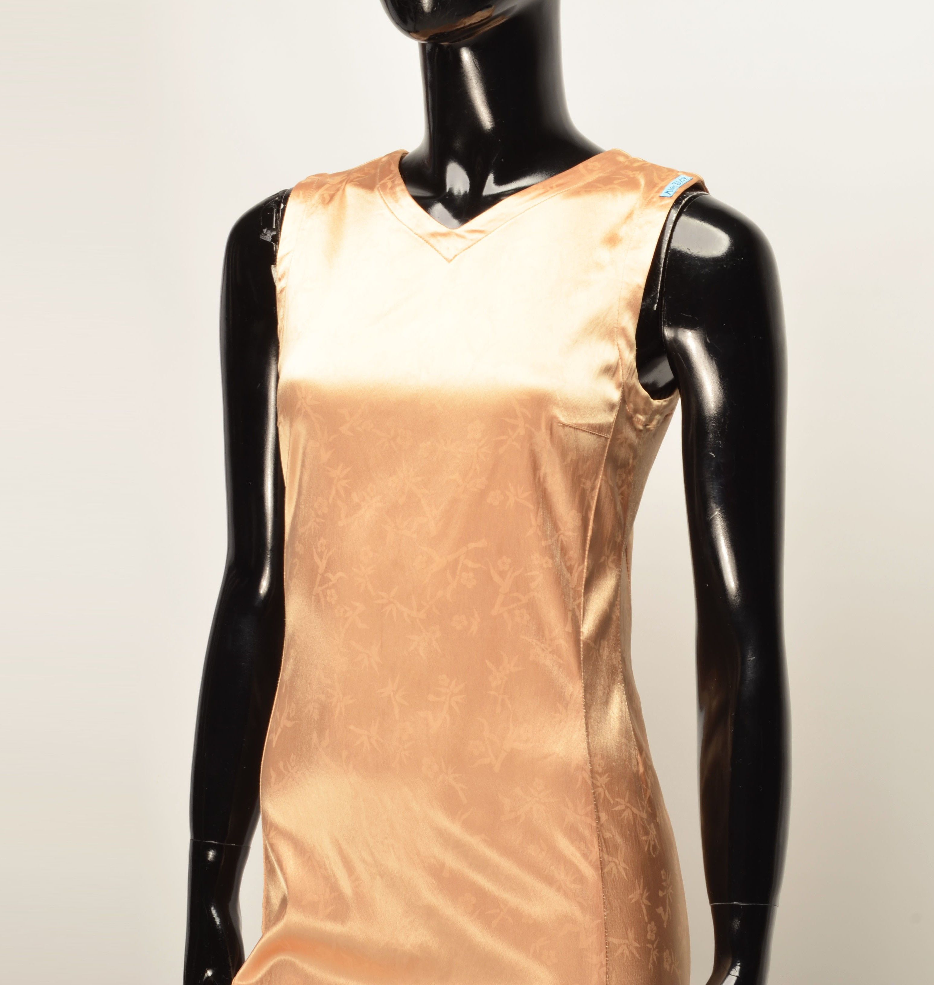 Miss Sixty Vintage Miss Sixty 90's Floral Gold Mini Bodycon Dress Size S / US 4 / IT 40 - 2 Thumbnail