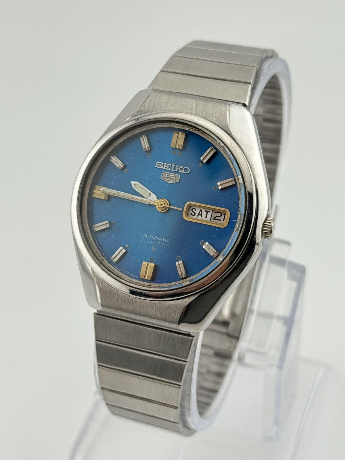 Seiko Seiko 6309 Auto Blue Dial 36mm Vintage Men’s Watch Size 36 - 3 Thumbnail