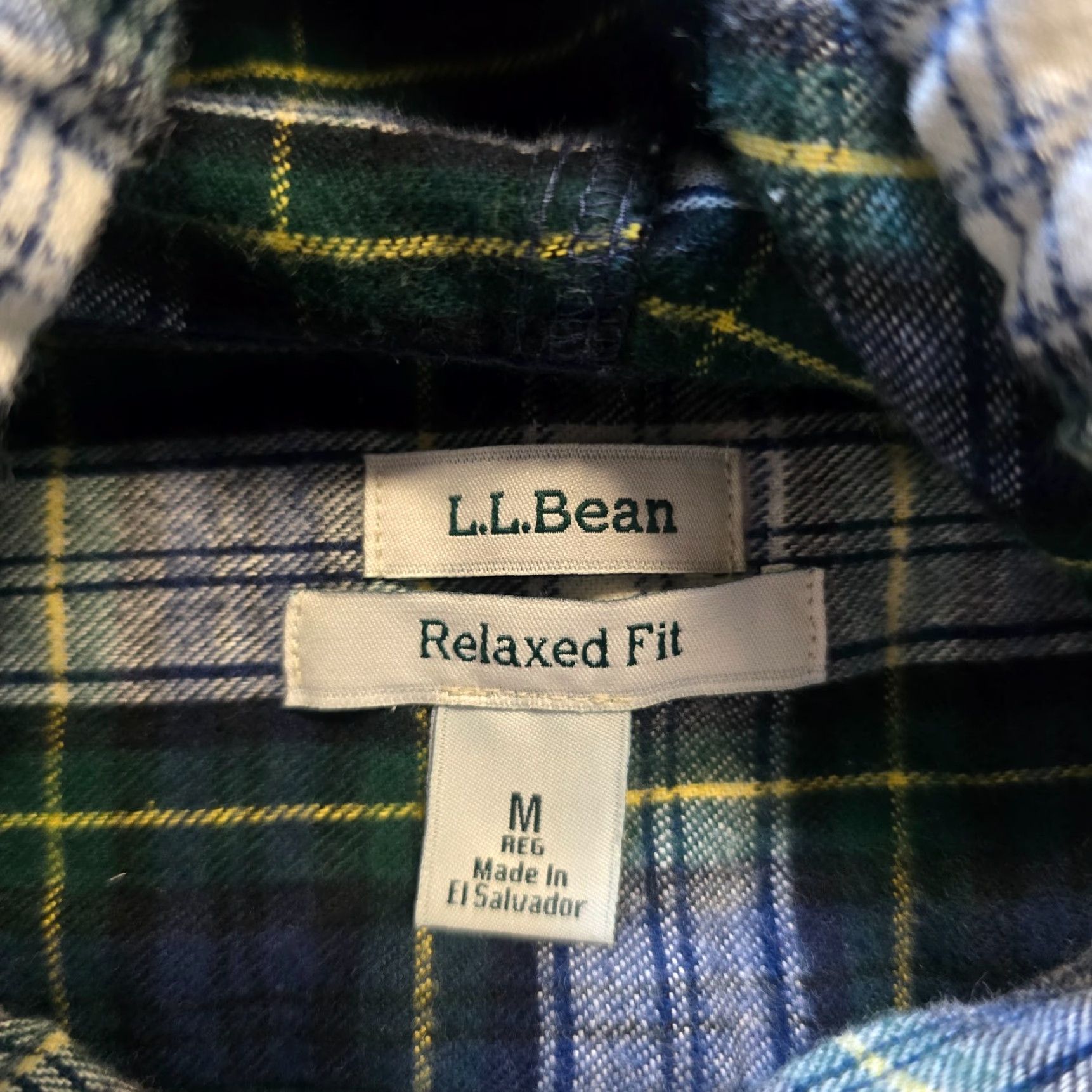Vintage LL Bean Top Womens M Green Scotch Plaid Flannel Relaxed Full Zip Hoodie Shirt Size M / US 6-8 / IT 42-44 - 4 Thumbnail