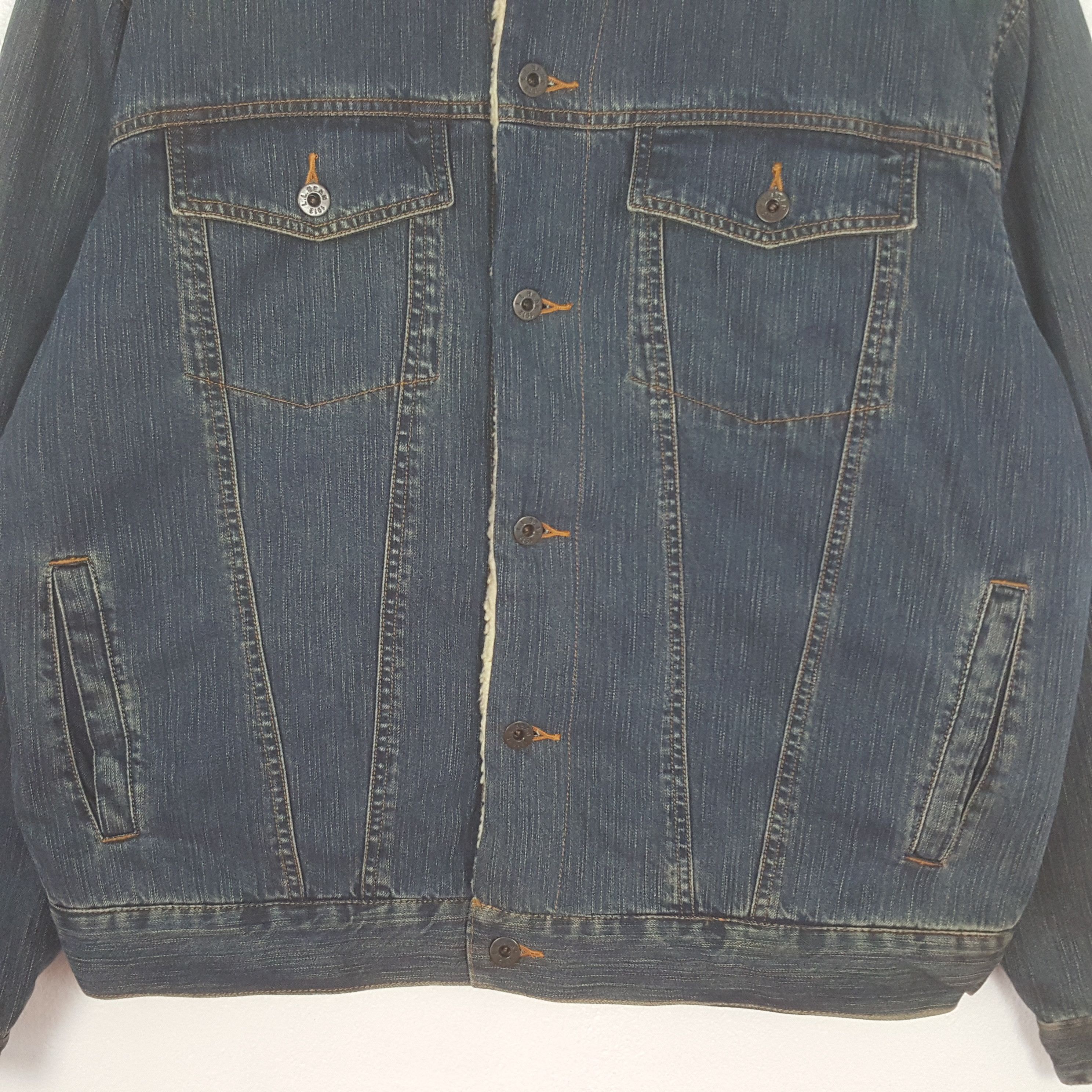 L.L. Bean Vintage LL Bean American Style Denim Jacket C317N18 Size US XL / EU 56 / 4 - 2 Thumbnail