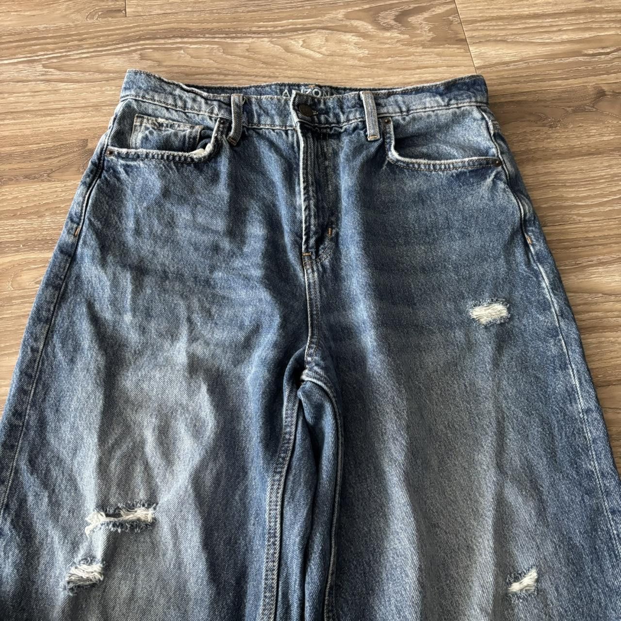 Japanese Brand Crazy Vintage Y2K/2000s Baggy Faded Dark Wash Skater Denim Jeans! 32x28 Size US 32 / EU 48 - 5 Thumbnail