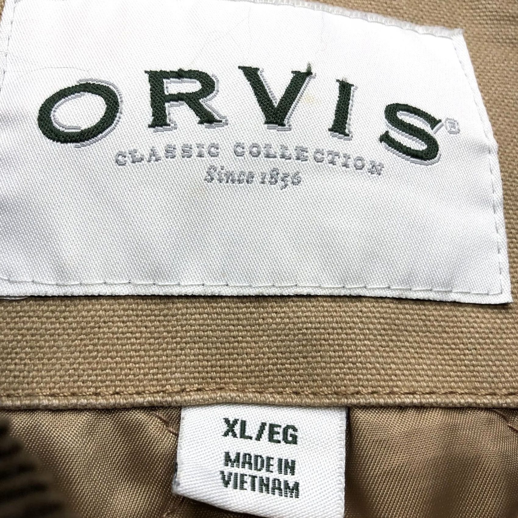 Orvis Orvis Jacket Mens XL Beige Canvas Quilted Field Military Lined Pockets Size US XL / EU 56 / 4 - 4 Thumbnail