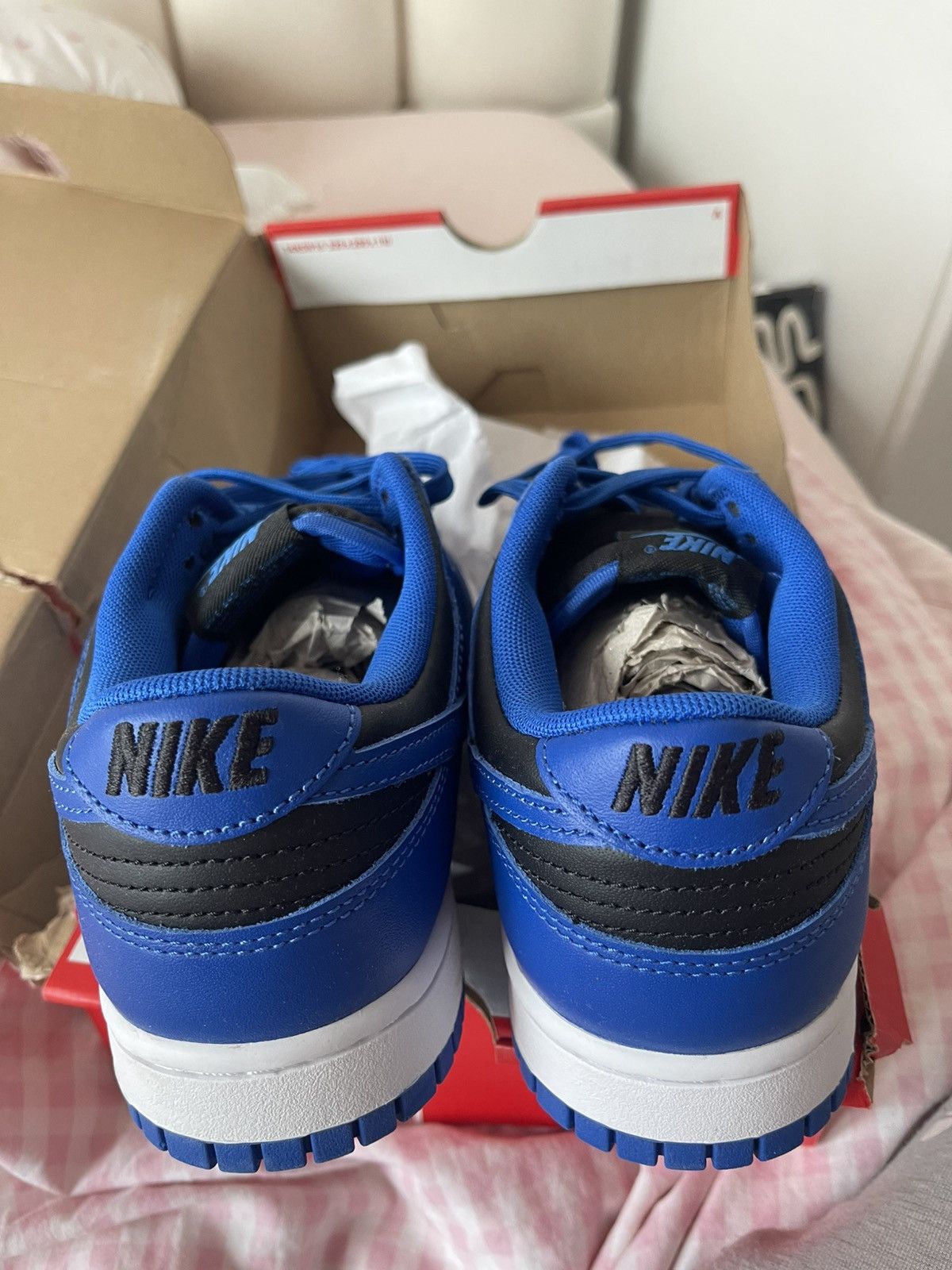Nike Nike Dunk Low Retro Black / Hyper Cobalt White ds Size US 8 / EU 41 - 6 Thumbnail
