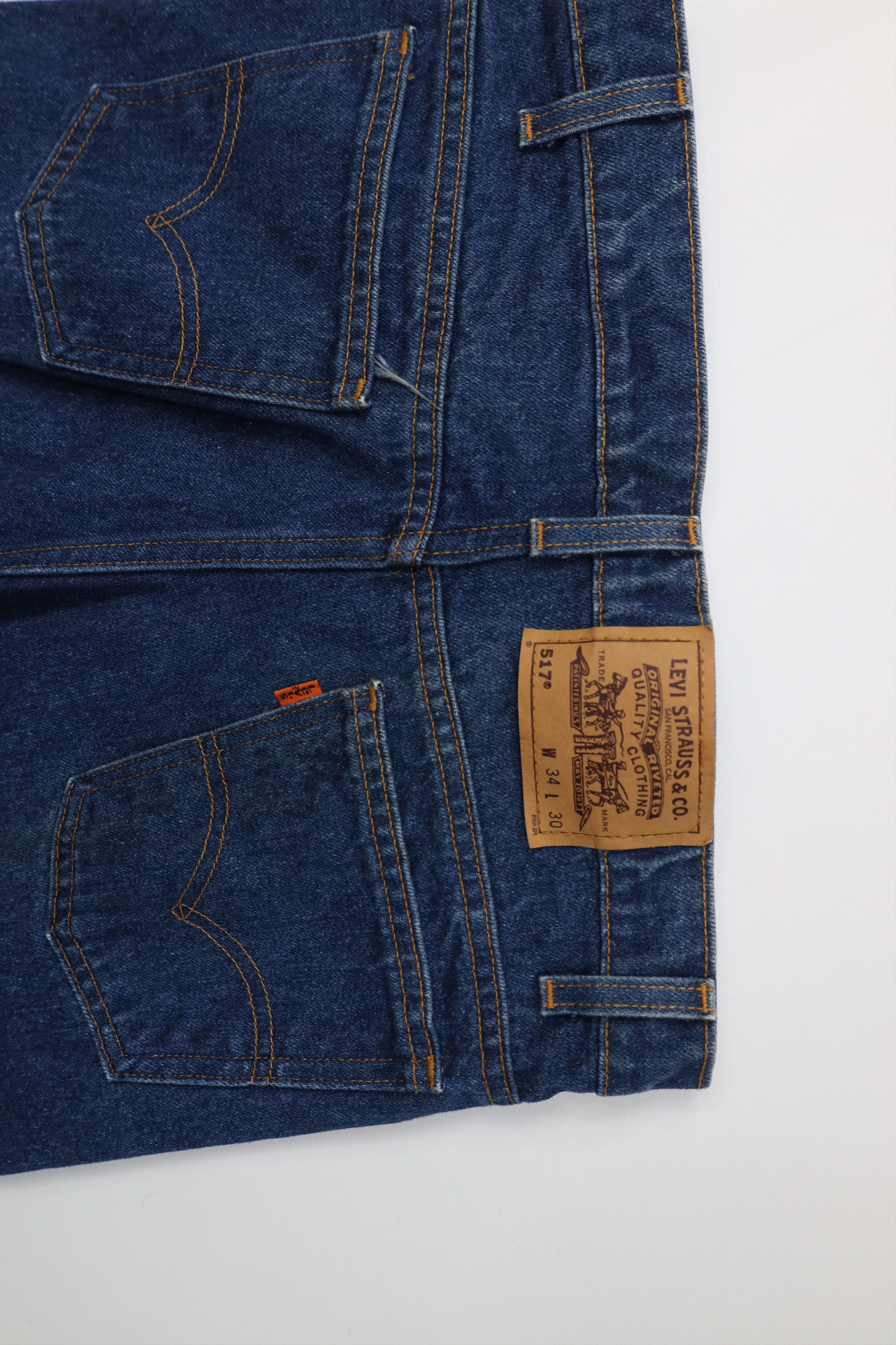 Levi's Vintage 90s Levis 517 Orange Tab Wide Leg Bootcut Jeans USA Size US 34 / EU 50 - 16 Thumbnail