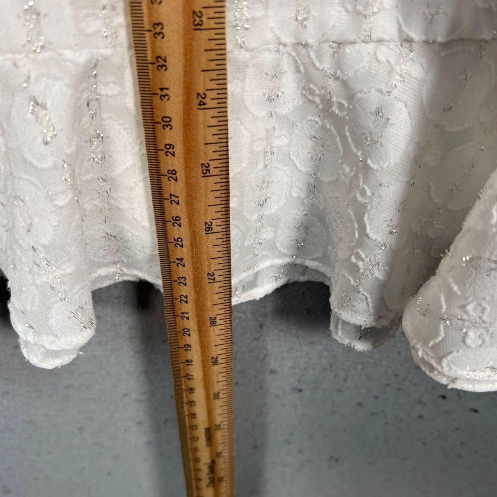 Bar III Bar III Womens Dress Sleeveless White Lace Ruffle Hem Medium Size M / US 6-8 / IT 42-44 - 7 Thumbnail