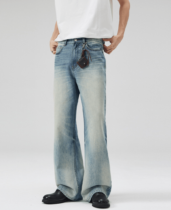 Japanese Brand × Jean American high street gradient loose baggy flared jeans Size US 32 / EU 48 - 1 Thumbnail