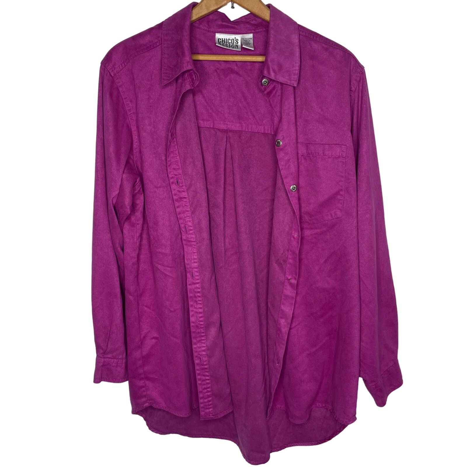 Chicos Chico’s Design Faux Suede Shirt Size XL / US 12-14 / IT 48-50 - 10 Thumbnail