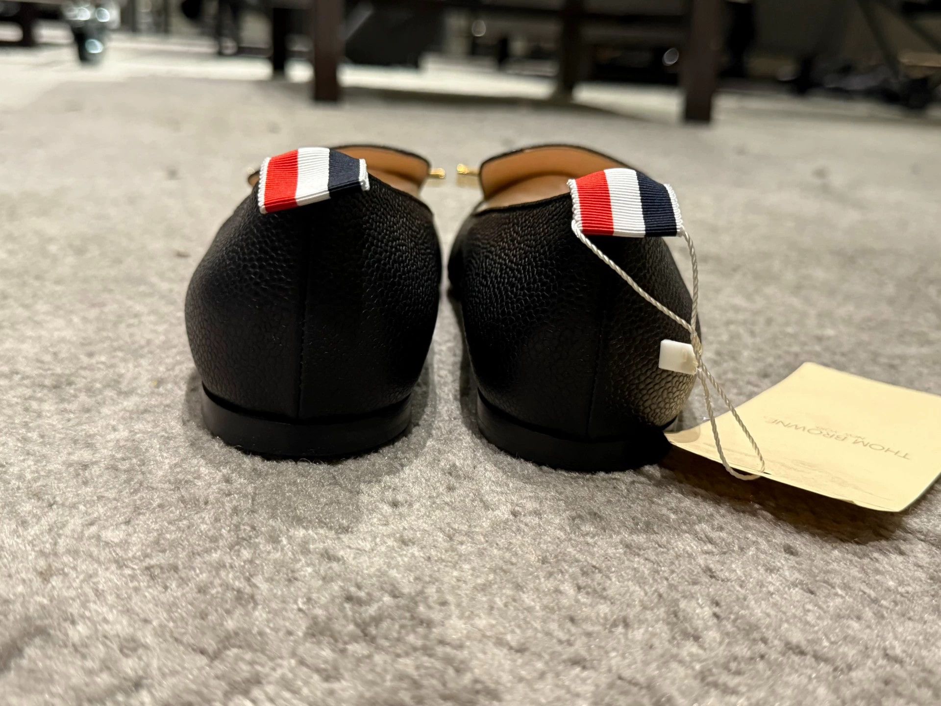 Thom Browne Thom Browne Women's 38 Three-Tone Toe Leather Slip-On Flats Size US 7.5 / IT 37.5 - 3 Thumbnail