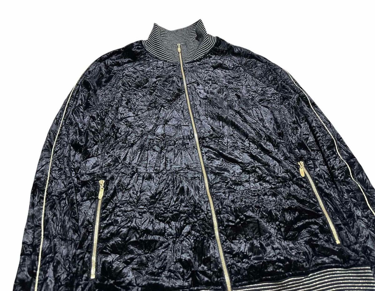 If Six Was Nine 🔥Sick Y2K L7 Real Hip Velvet Jacket Black Gold Goth Punk Size US L / EU 52-54 / 3 - 4 Thumbnail