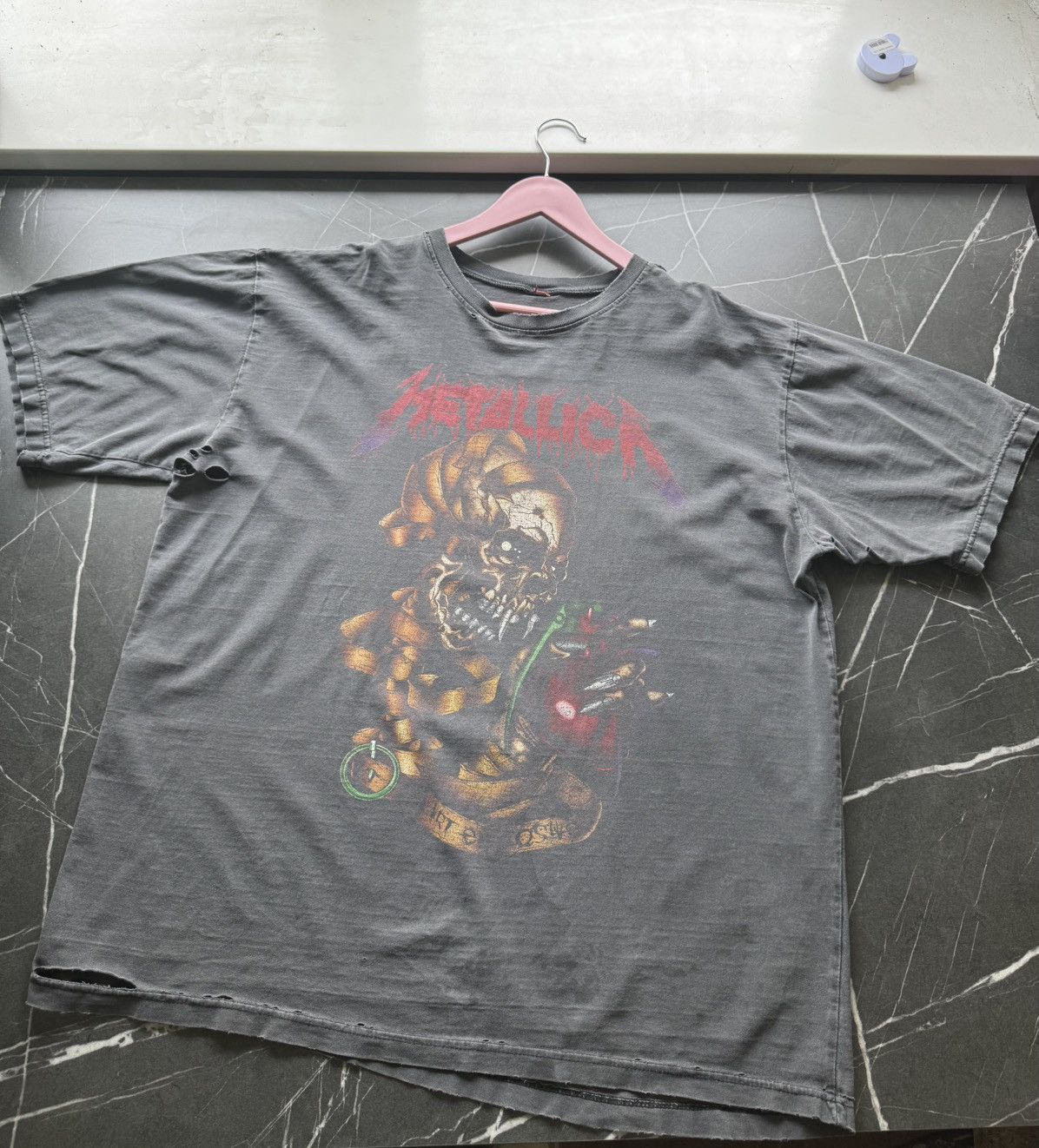 VTG Metallica The Black Album Band Distressed Tee