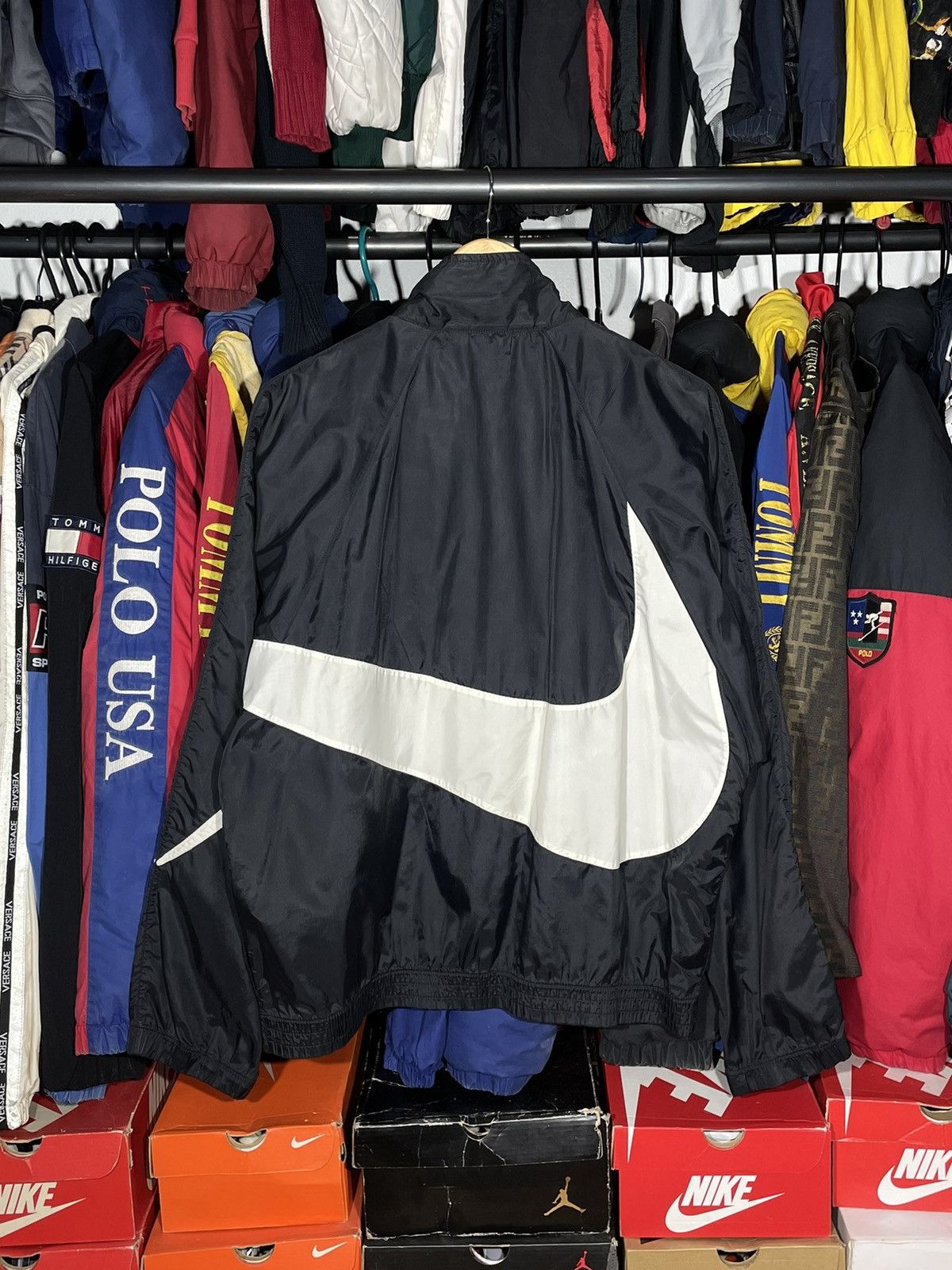 Nike × Vintage Windbreaker Nike Big Swoosh Vintage 90’s Size US M / EU 48-50 / 2 - 10 Thumbnail