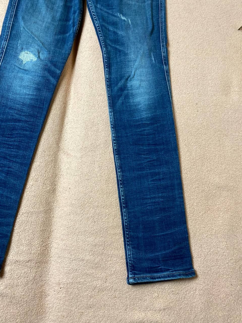 Replay × Vintage Replay Anbass Slim Fit Mid Wash Jeans Blue Size US 33 - 5 Thumbnail