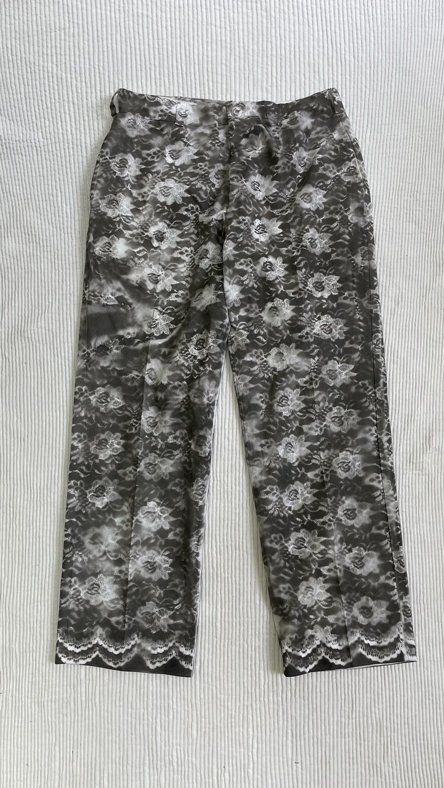 Handmade Black Floral Sexy Ghost Pants Size US 32 / EU 48 - 1 Thumbnail