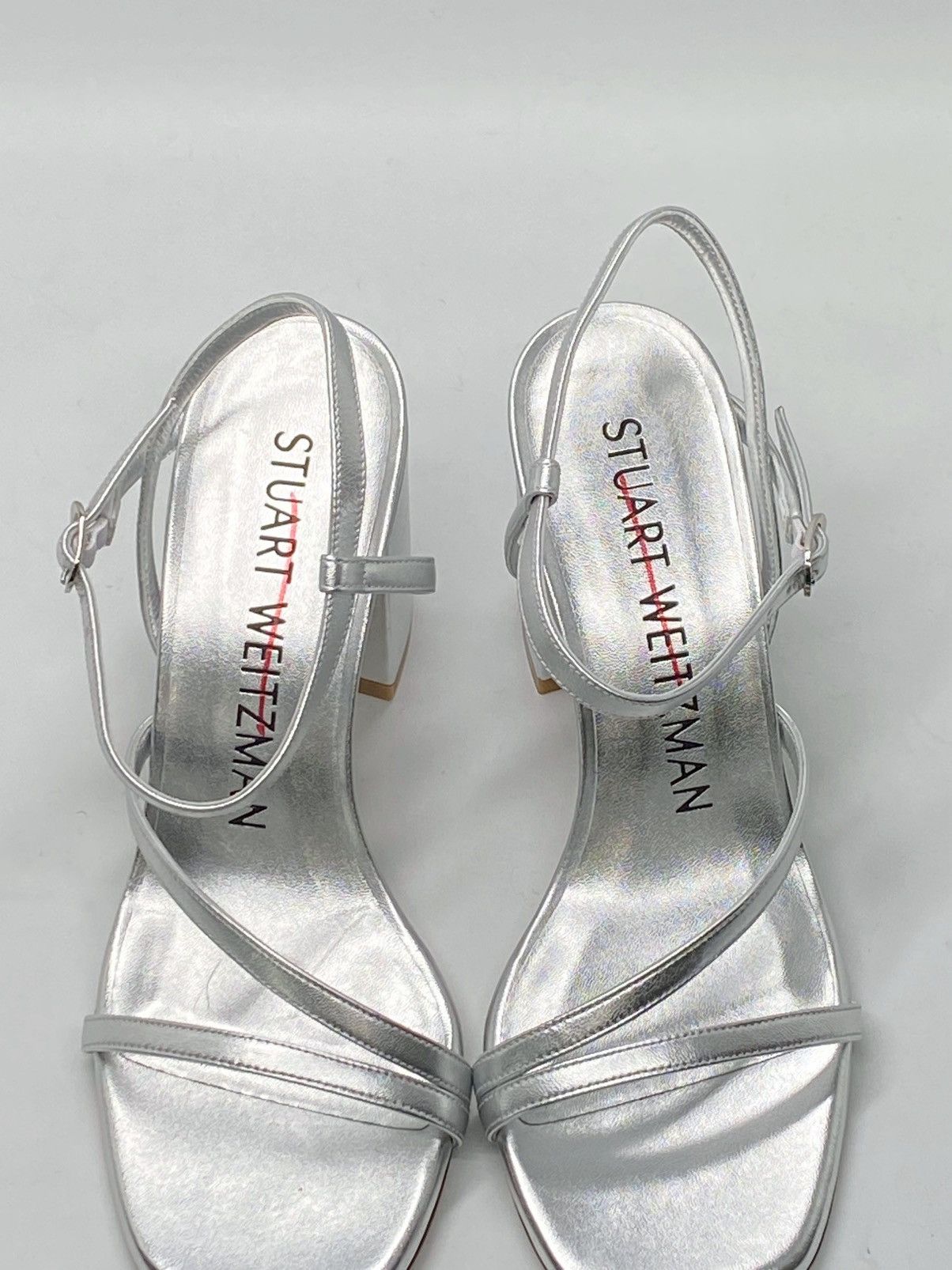 Stuart Weitzman Stuart Weitzman Metallic Leather Block-Heel Sandals size 6.5 Size US 6.5 / IT 36.5 - 4 Thumbnail