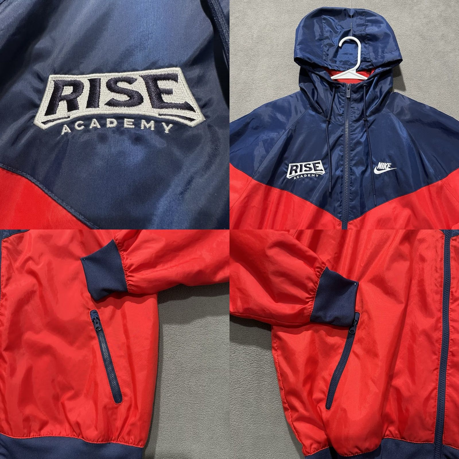 Nike Nike Windrunner Jacket Mens M Red Hooded Full Zip Colorblock Windbreaker Size US M / EU 48-50 / 2 - 8 Thumbnail