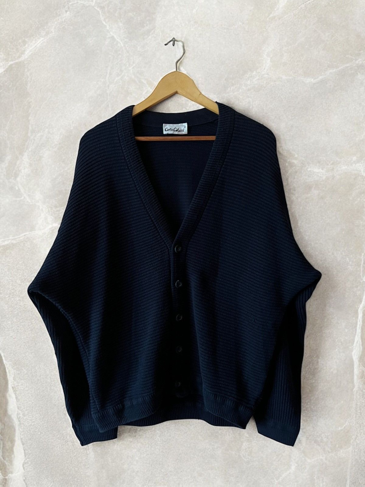 Carlo Colucci × Vintage CARLO COLUCCI HEAVY KNIT Cardigan Sweater y2k Avant Garde Size US L / EU 52-54 / 3 - 1 Thumbnail