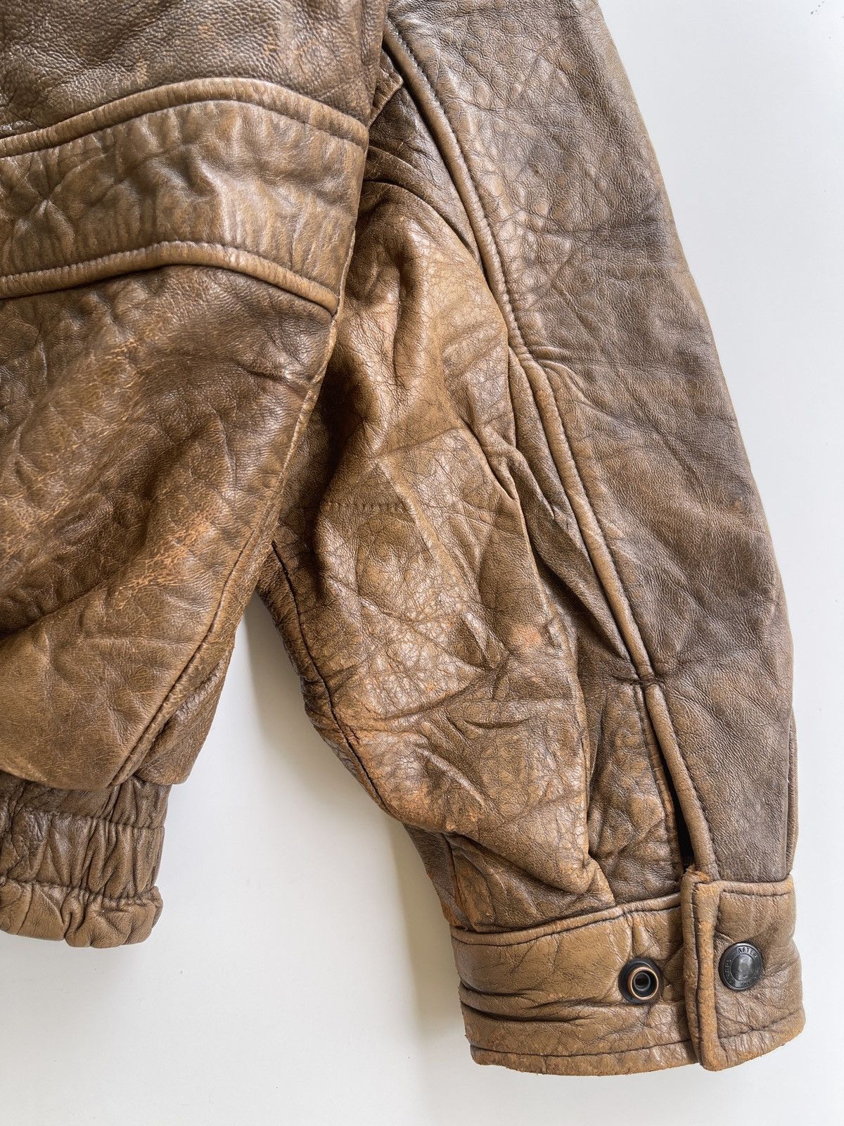 Vintage Vintage Durante Leather Flight Jacket Size US L / EU 52-54 / 3 - 16 Thumbnail