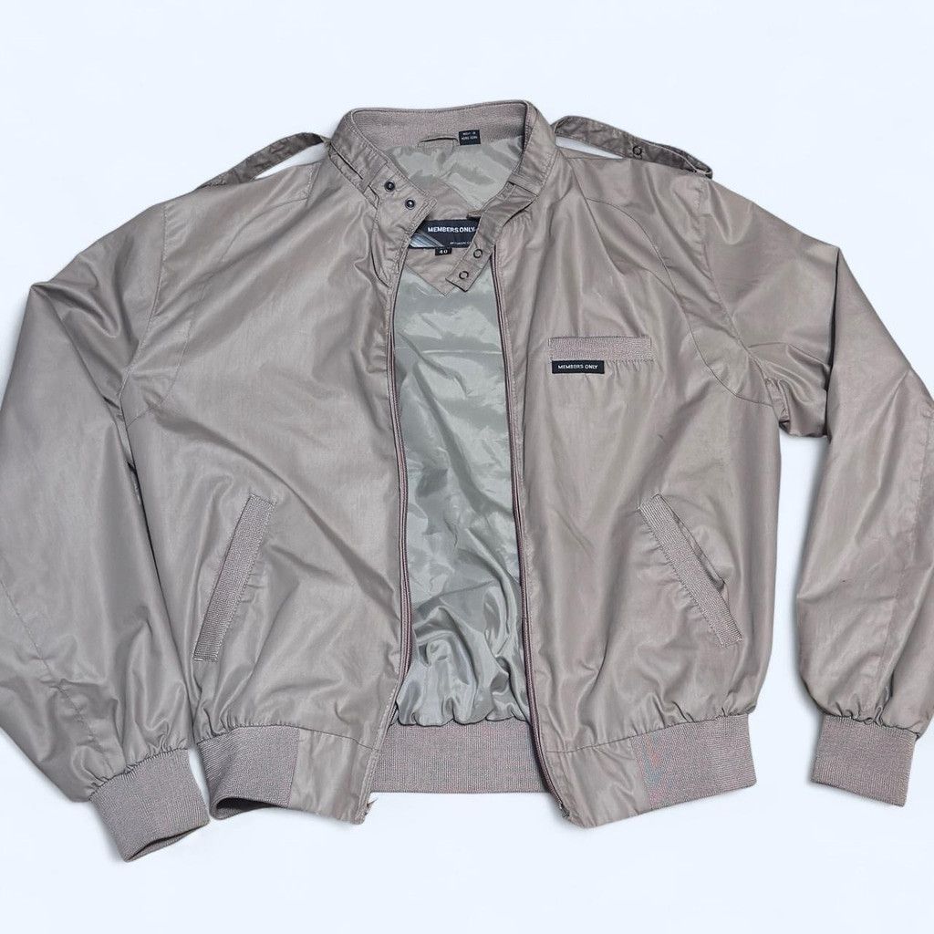 Members Only Members Only Tan/Beige Jacket sz-M Size US S / EU 44-46 / 1 - 2 Thumbnail