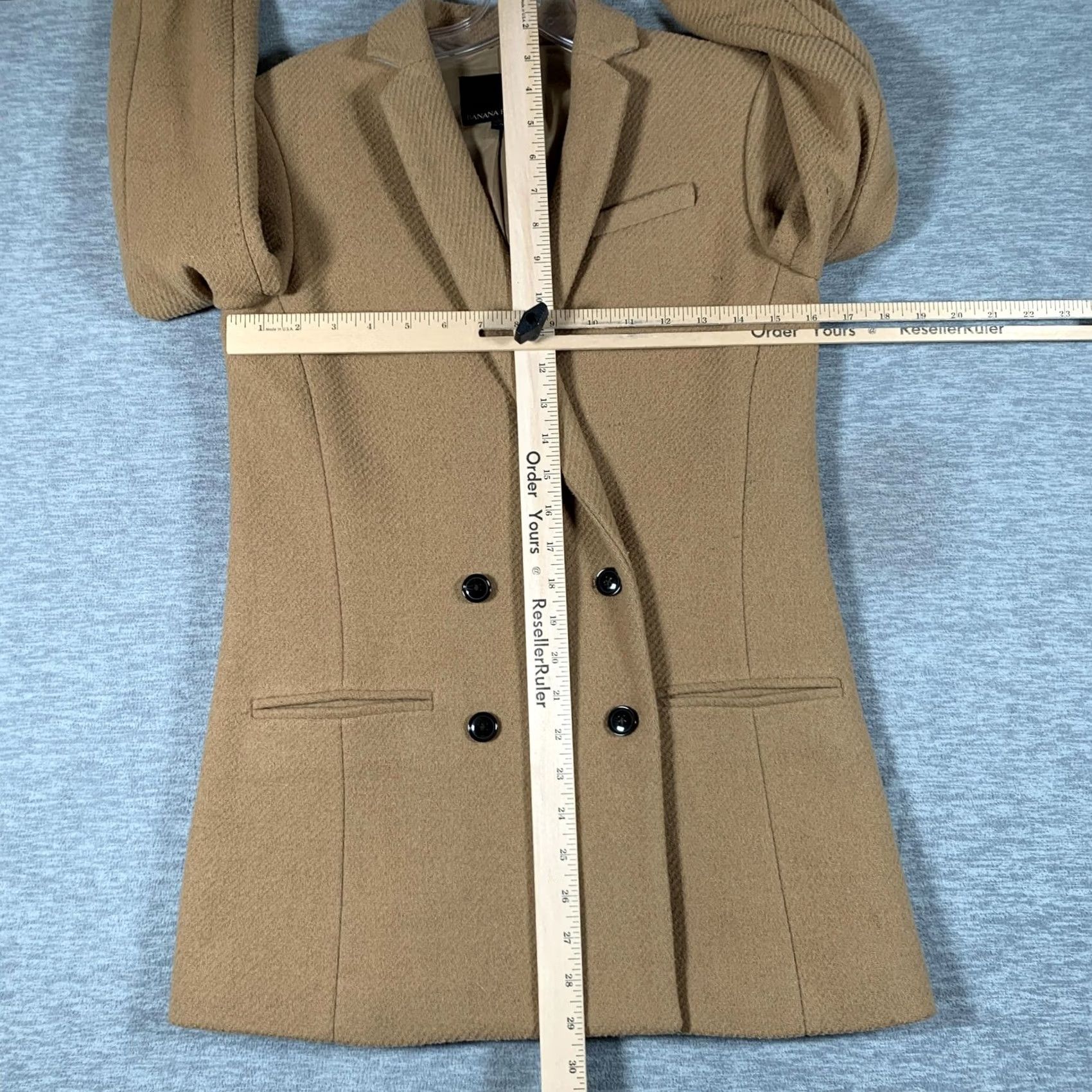 Banana Republic Banana Republic Blazer Womens 0 Beige Wool Blend Double Breasted Suit Jacket Size XS / US 0-2 / IT 36-38 - 5 Thumbnail