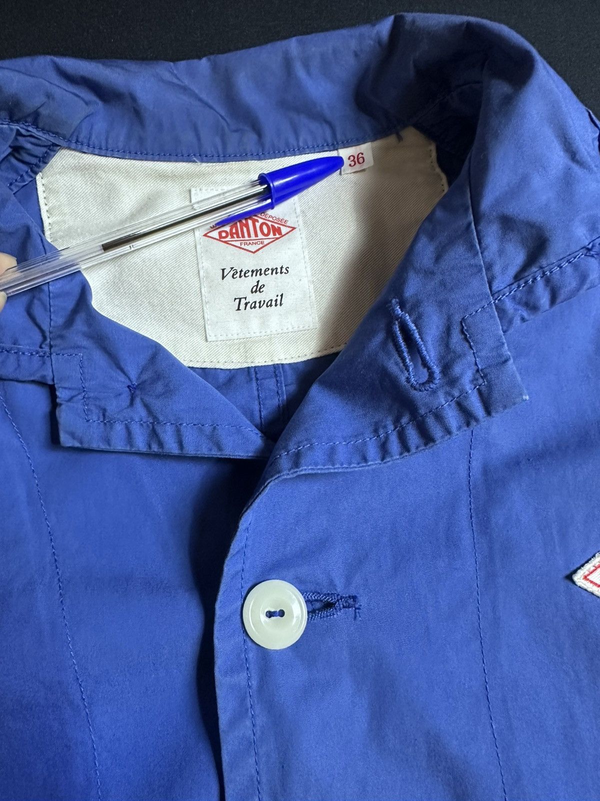 Danton Danton Royal Blue Cotton Chore Jacket JD-8447 Size US XS / EU 42 / 0 - 3 Thumbnail