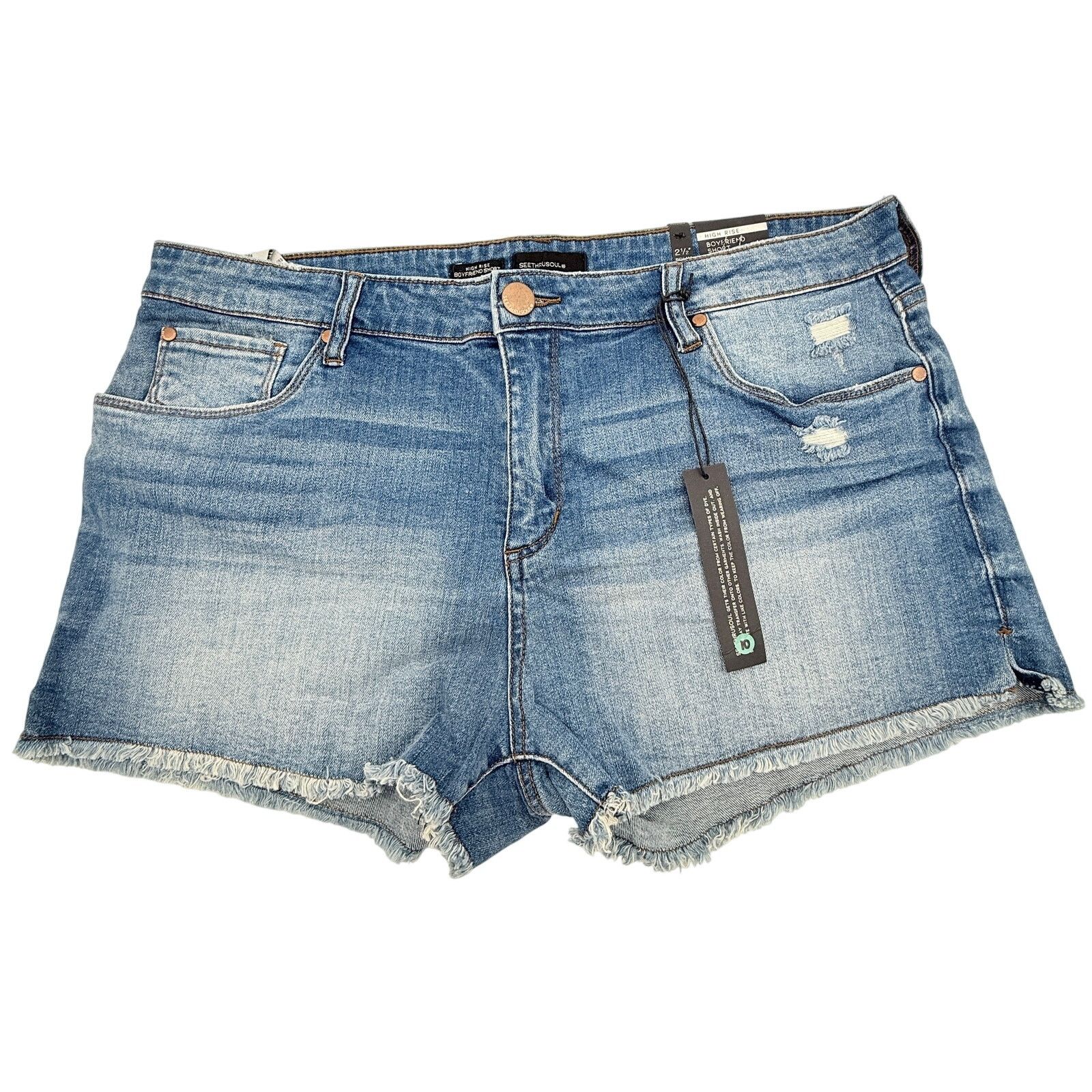 Other SeeThruSoulHigh Rise Boyfriend Shorts - Size 32 Size 31" - 1 Thumbnail
