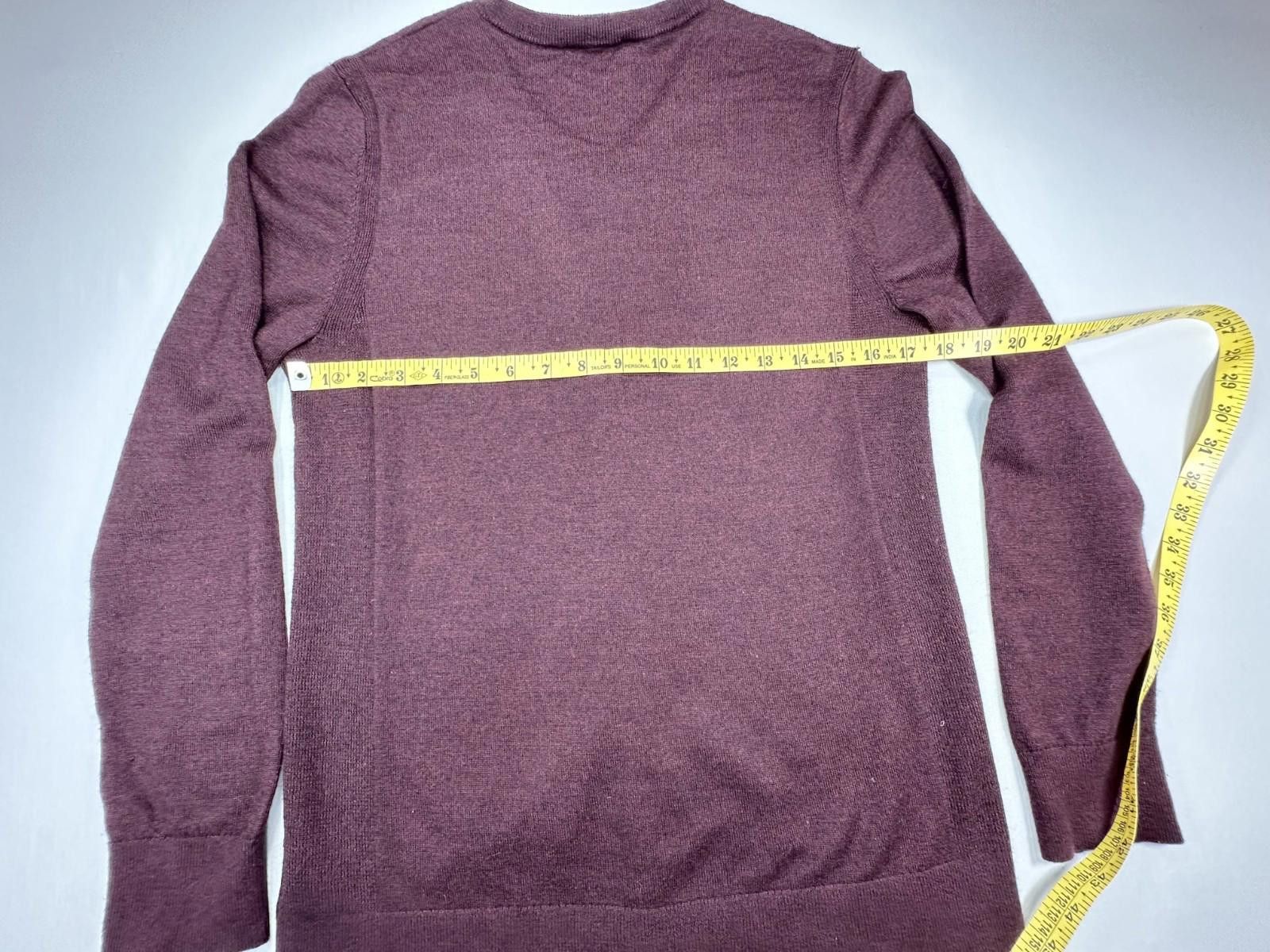 Express Express Merino Wool Blend Pullover V-Neck Sweater Mens Red M Size US M / EU 48-50 / 2 - 4 Thumbnail