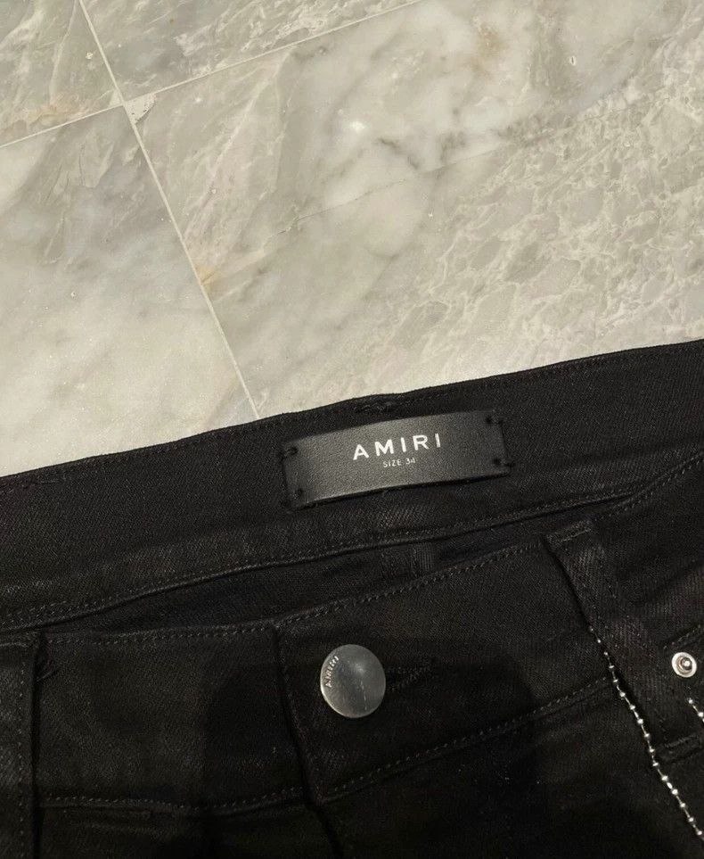 Amiri Amiri 17ss first generation cashew flower black denim Size US 34 / EU 50 - 2 Thumbnail