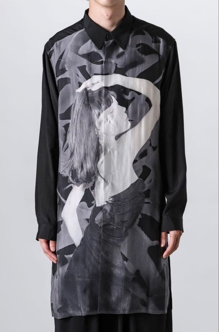 Yohji Yamamoto YOHJI YAMAMOTO POUR HOMME Printed Long Sleeve Shirt Size US L / EU 52-54 / 3 - 13 Thumbnail