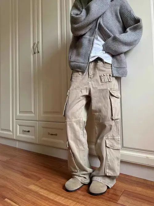 VIBE Vintage street multi-pocketed distressed work jeans Size US 30 / EU 46 - 5 Thumbnail