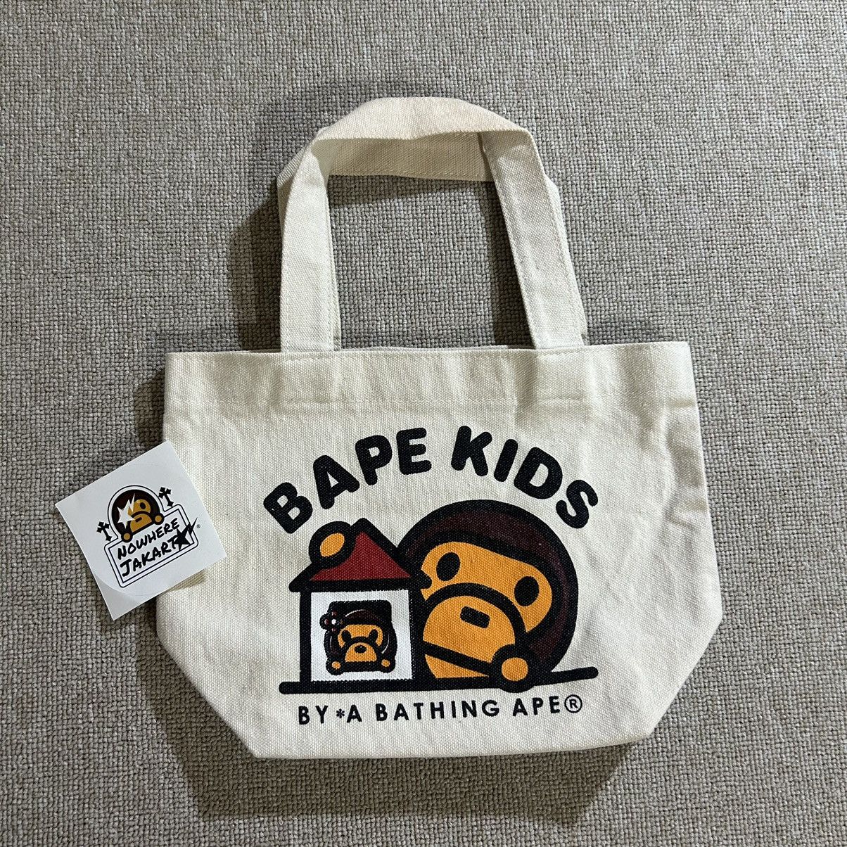 Pre-owned Bape X Vintage Baby Milo Lunch Totebag In White