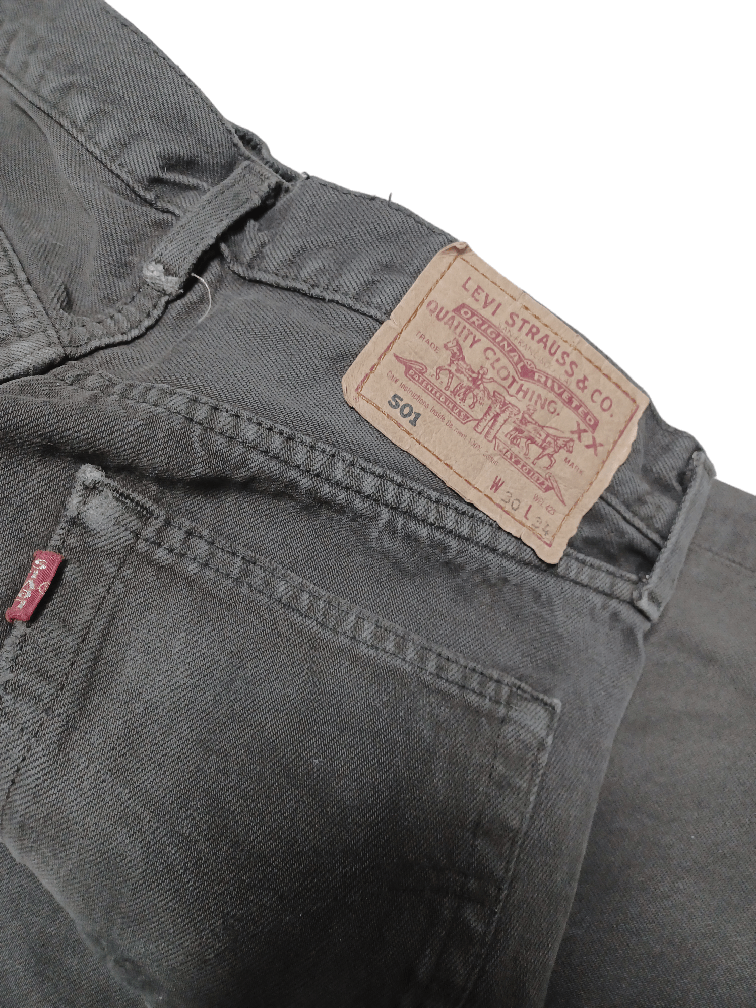 Levi's Vintage Clothing VINTAGE 90S MADE IN SPAIN DISTRESSED LEVIS 501 JEANS DENIM Size US 30 / EU 46 - 6 Thumbnail