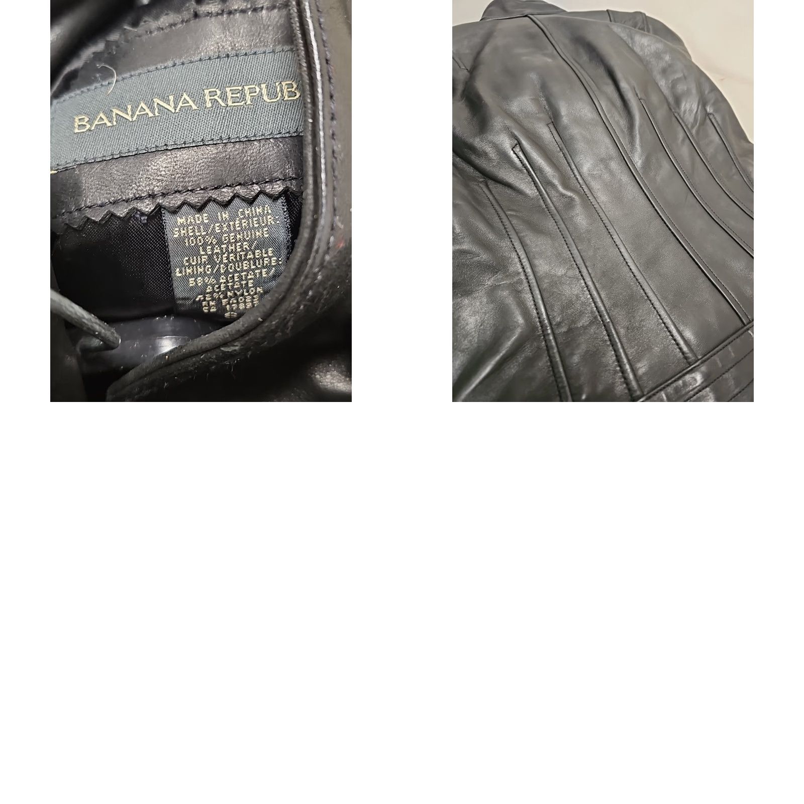 Banana Republic Banana Republic Leather Jacket Womens Small Black Snap Motorcycle Jacket 18 Chest 20.5 Length XS/S Mens Womens Girls Size S / US 4 / IT 40 - 8 Thumbnail