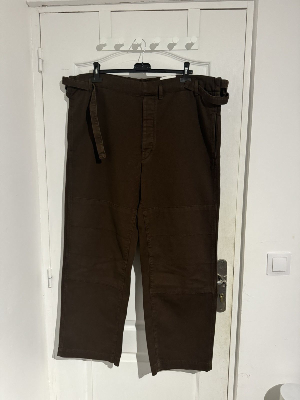 Brown SS23 Judo Straight-Leg Garment-Dyed Cotton-Twill Pants