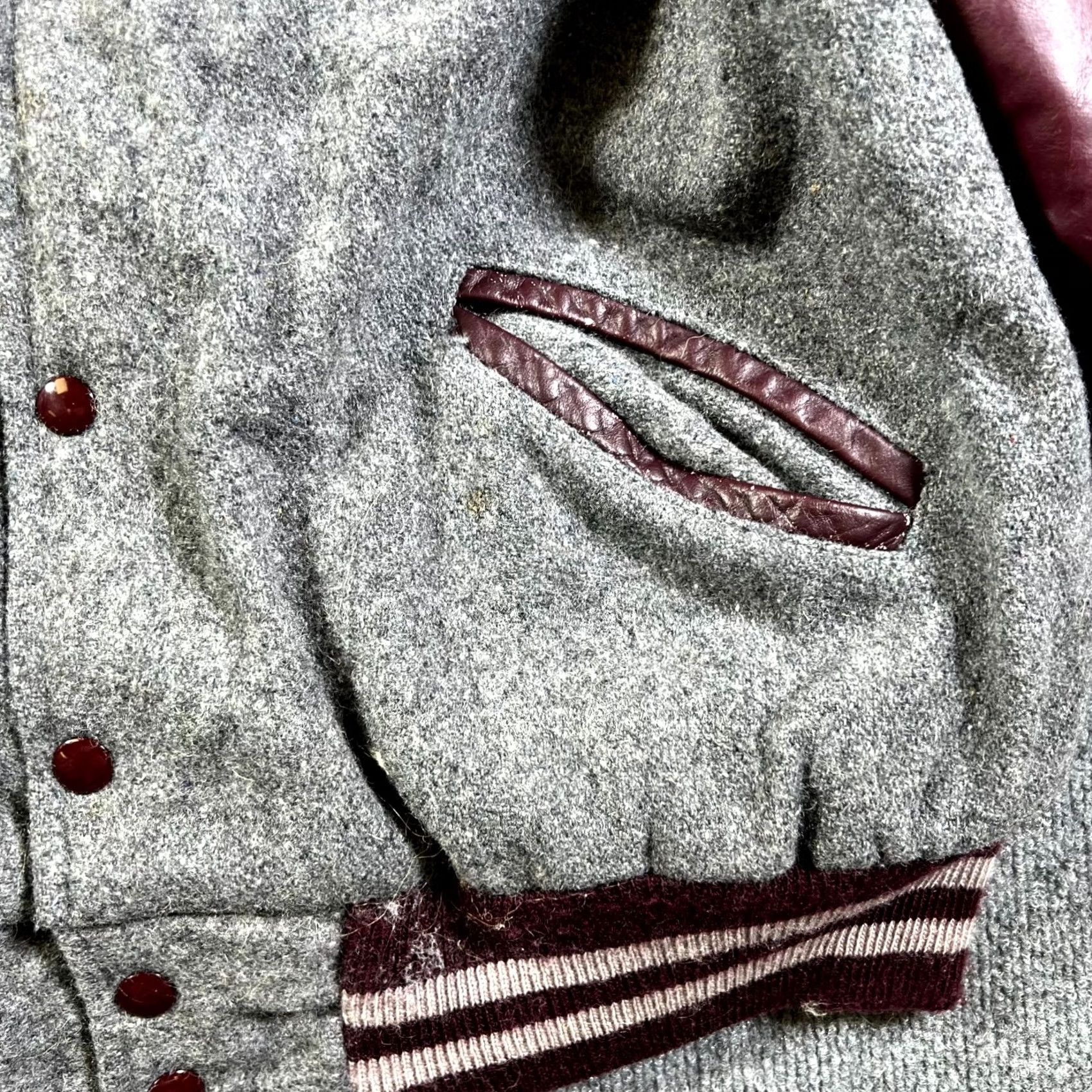 Etro VINTAGE Trophy Jackets Meca Sportswear Varsity Jacket Mens L Maroon Gray Retro Jacket Mens L Maroon Gray 90s Classic Size US L / EU 52-54 / 3 - 6 Thumbnail