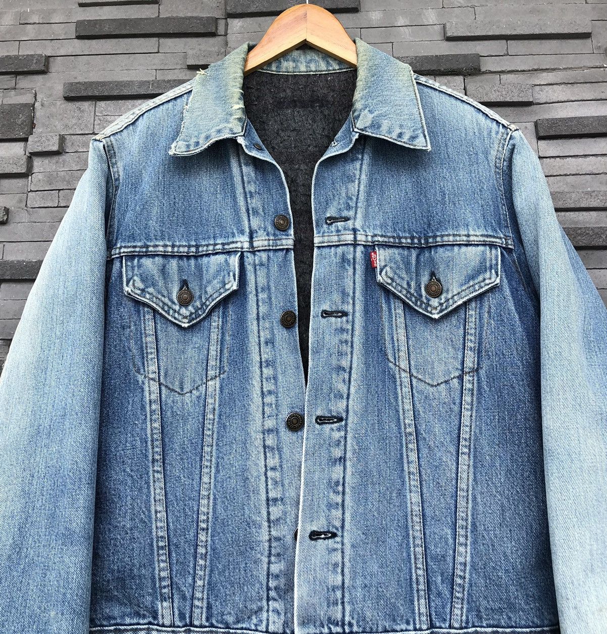 Levi's Vintage Clothing Vintage 70s Levis Blanket Thrashed Faded Trucker Jacket Size US M / EU 48-50 / 2 - 9 Thumbnail