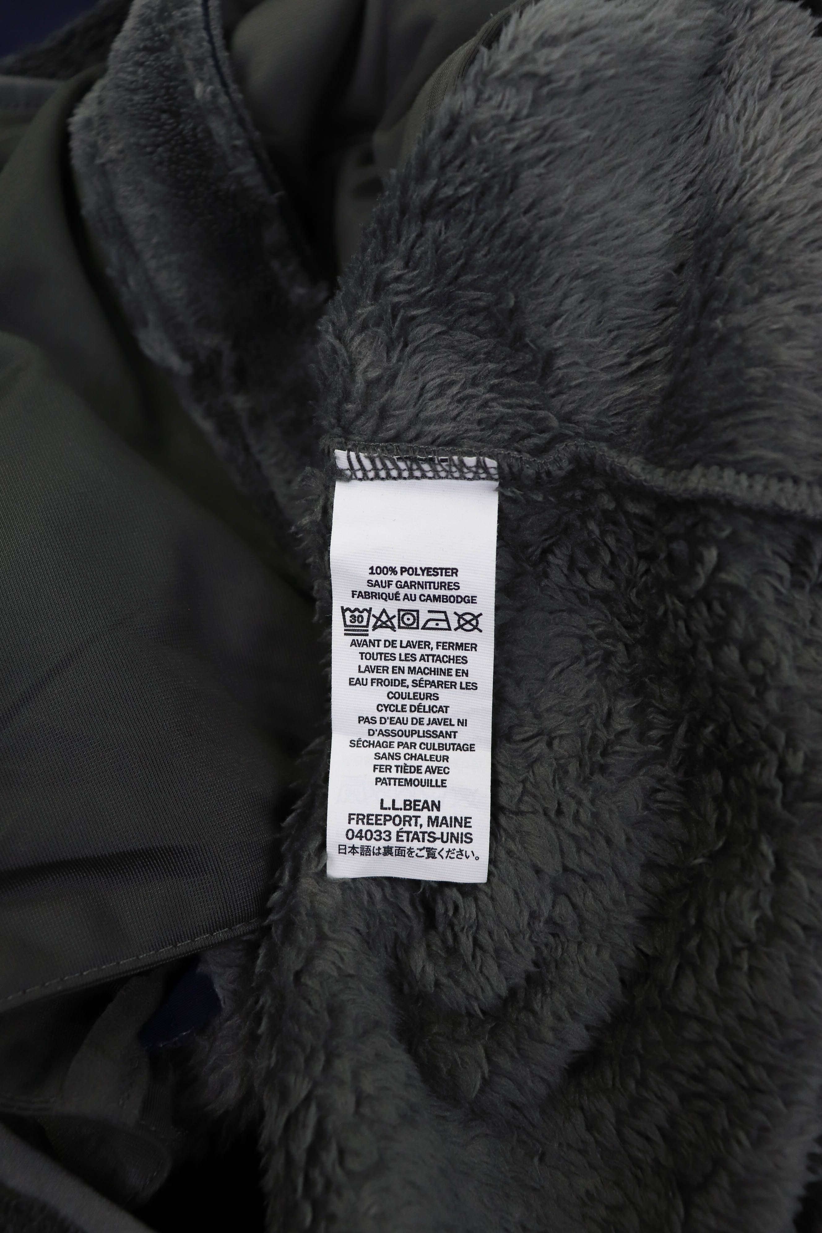 L.L. Bean L.L. Bean Gray/Blue Hi-Pile Full Zip Fleece Hiking Jacket Size US M / EU 48-50 / 2 - 14 Thumbnail