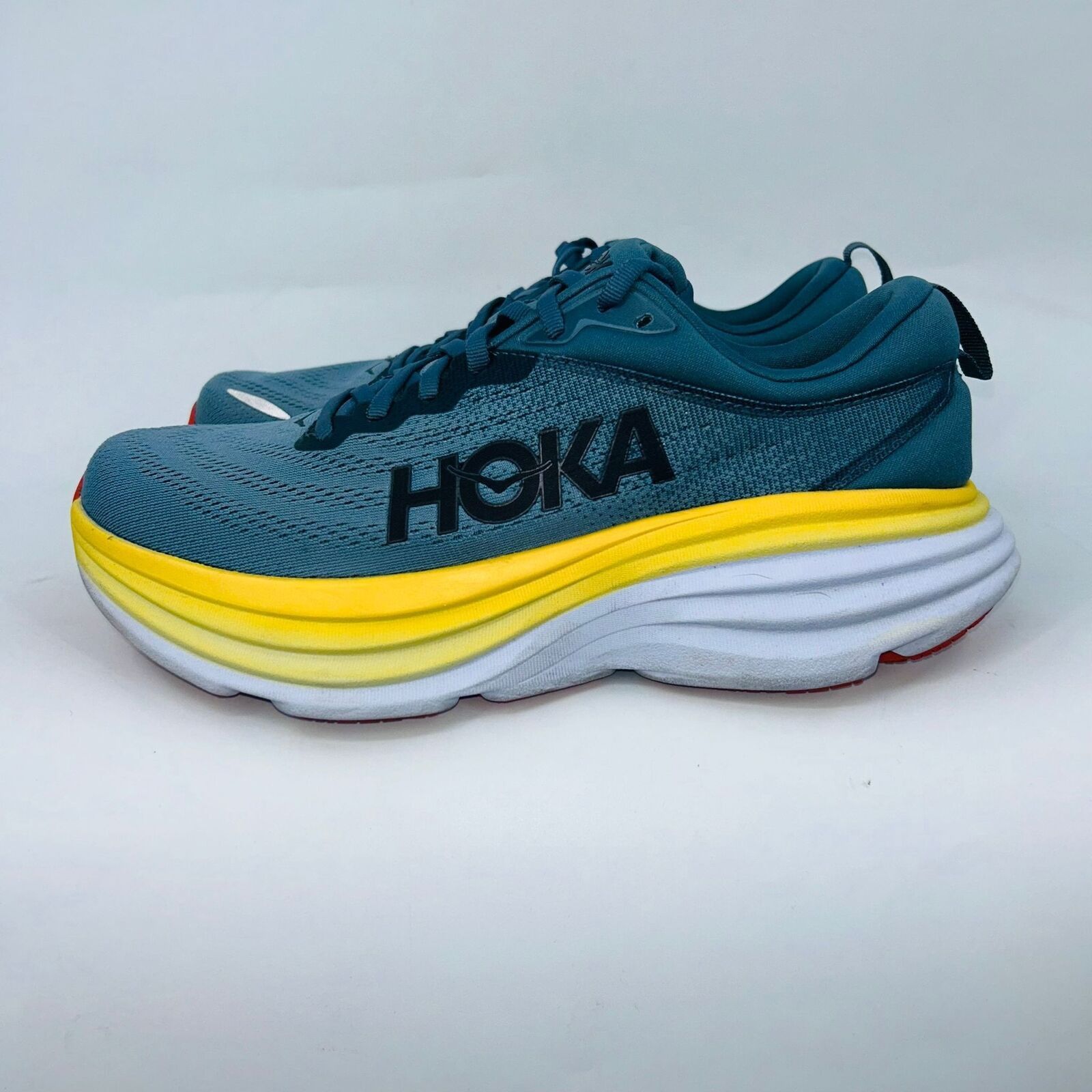 Hoka HOKA MENS BONDI 8 GOBLIN BLUE/MOUNTAIN RUNNING SHOES SZ 9.5D Size US 9.5 / EU 42-43 - 4 Thumbnail