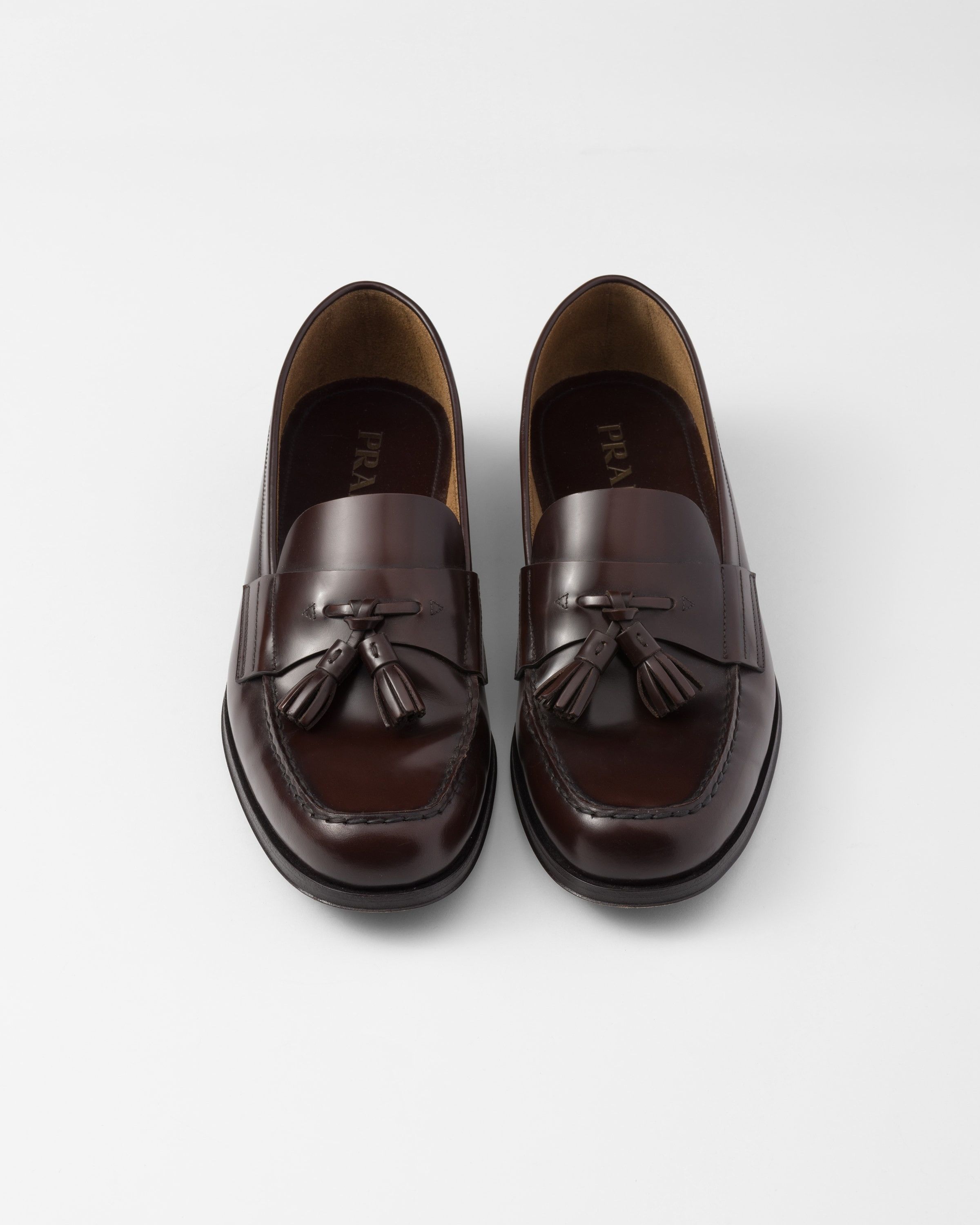 Prada o1bcso1str1025 Spazzolato Brushed Loafers in Brown Size US 8 / EU 41 - 4 Thumbnail