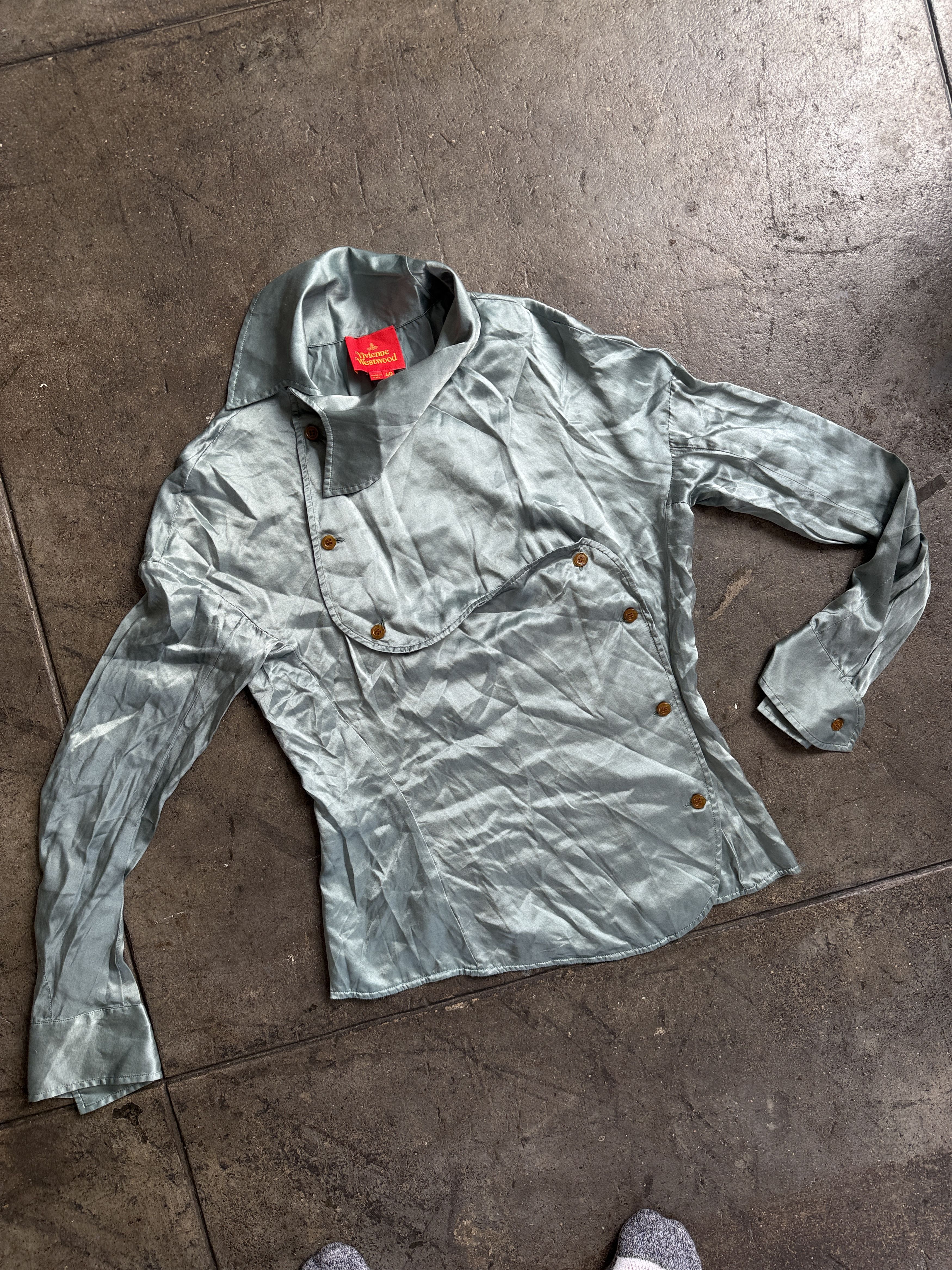 Vivienne Westwood 2016 New Red Label Silk Shirt w/ S Front Button Up Style Size S / US 4 / IT 40 - 1 Thumbnail