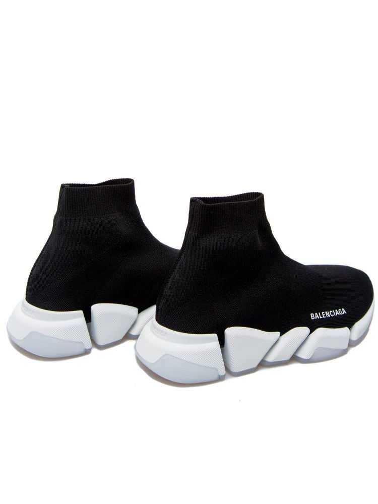 Balenciaga o1mt1gz1024 Speed 2.0 Clear Sole Recycled Knit Sneaker Black Size US 10 / EU 43 - 4 Thumbnail