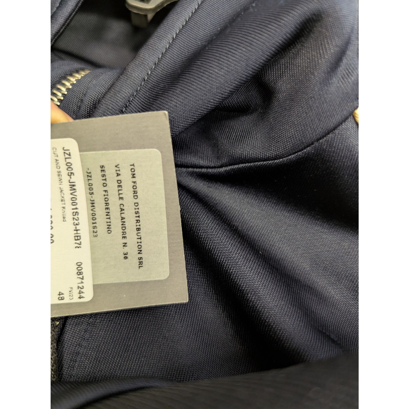 Tom Ford o1rshd1 Sports jacket with piping in navy blue Size US M / EU 48-50 / 2 - 22 Thumbnail