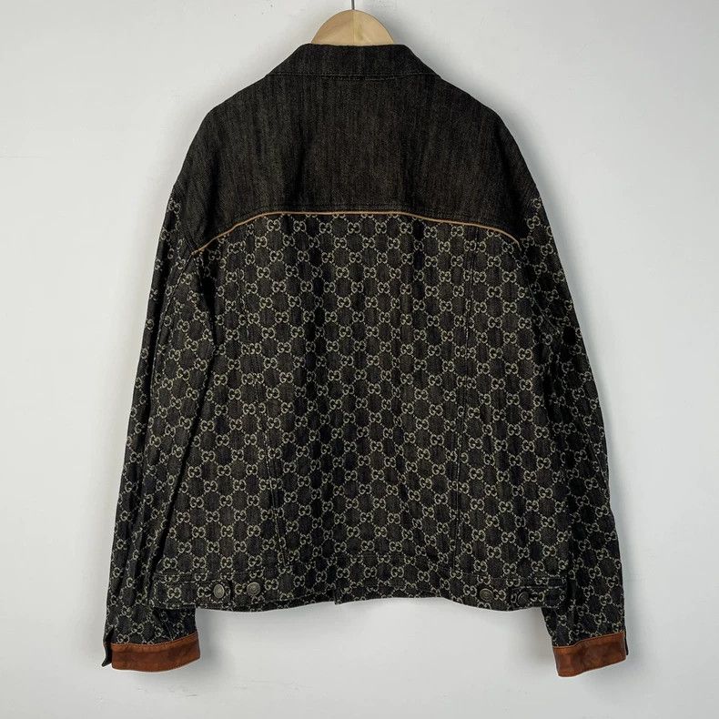Gucci Gucci Classic full-print double G Logo denim jacket Size US M / EU 48-50 / 2 - 2 Thumbnail