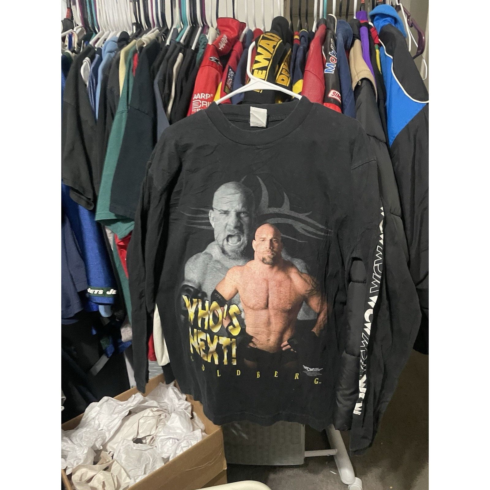 WCW/nWo Size L- VTG 90s 1998 WCW GOLDBERG “Who’s Next’” Long Sleeve Size US L / EU 52-54 / 3 - 1 Thumbnail
