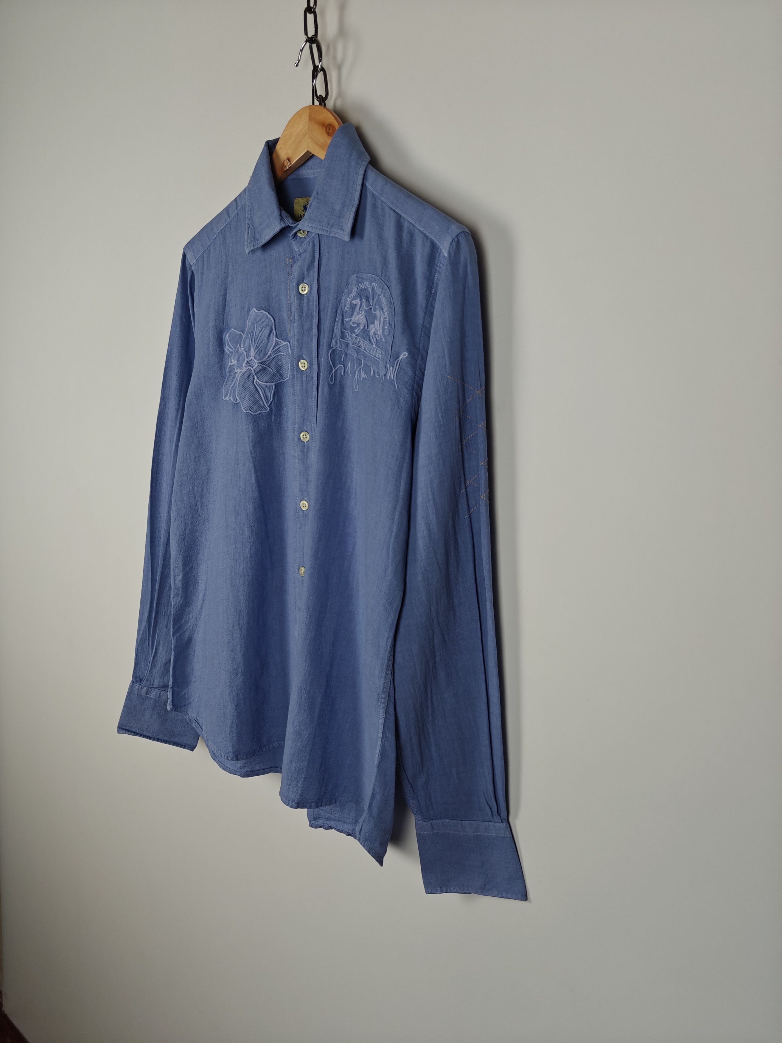 La Martina La Martina Linen Shirt Buenos Aires Collared Blue size L Size US L / EU 52-54 / 3 - 7 Thumbnail
